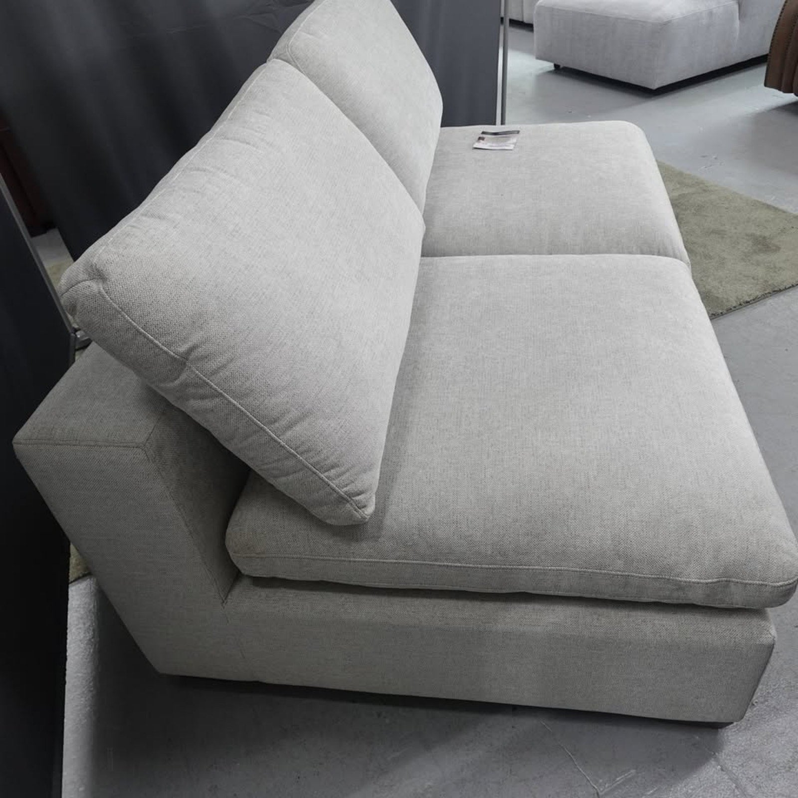 Thomasville Lowell Armless Chairs - Loveseat 2pc. Set  Light Gray