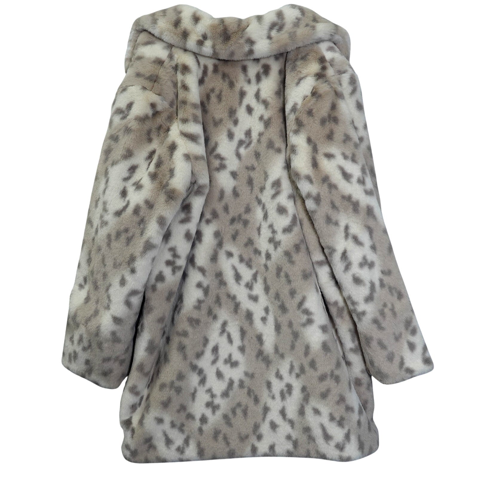 Dennis Basso Lynx Faux Fur Coat Women's Jacket Notch Collar Crossover Lapel 2X