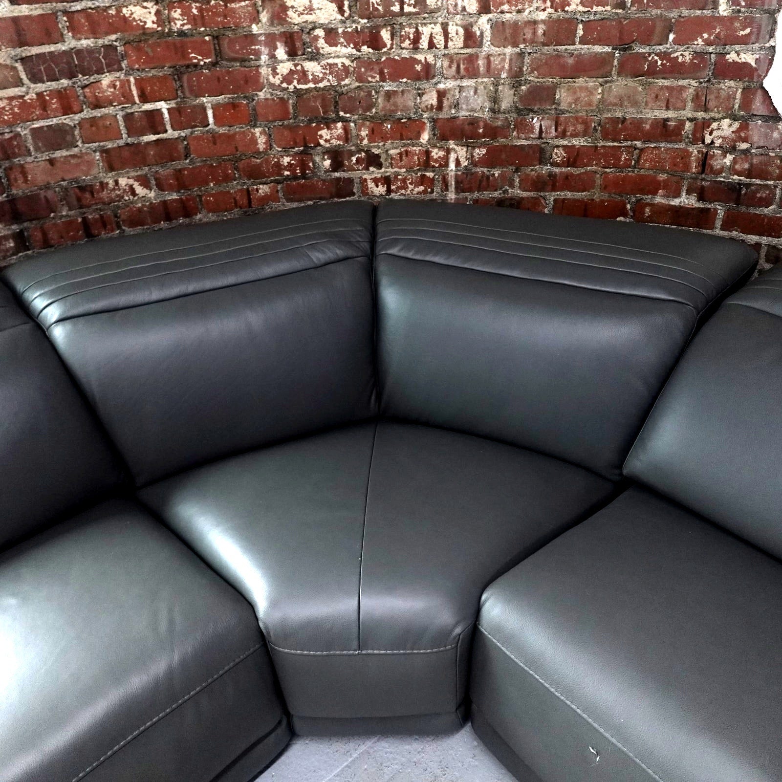 Karson Leather Power Reclining Sectional with Power Headrests