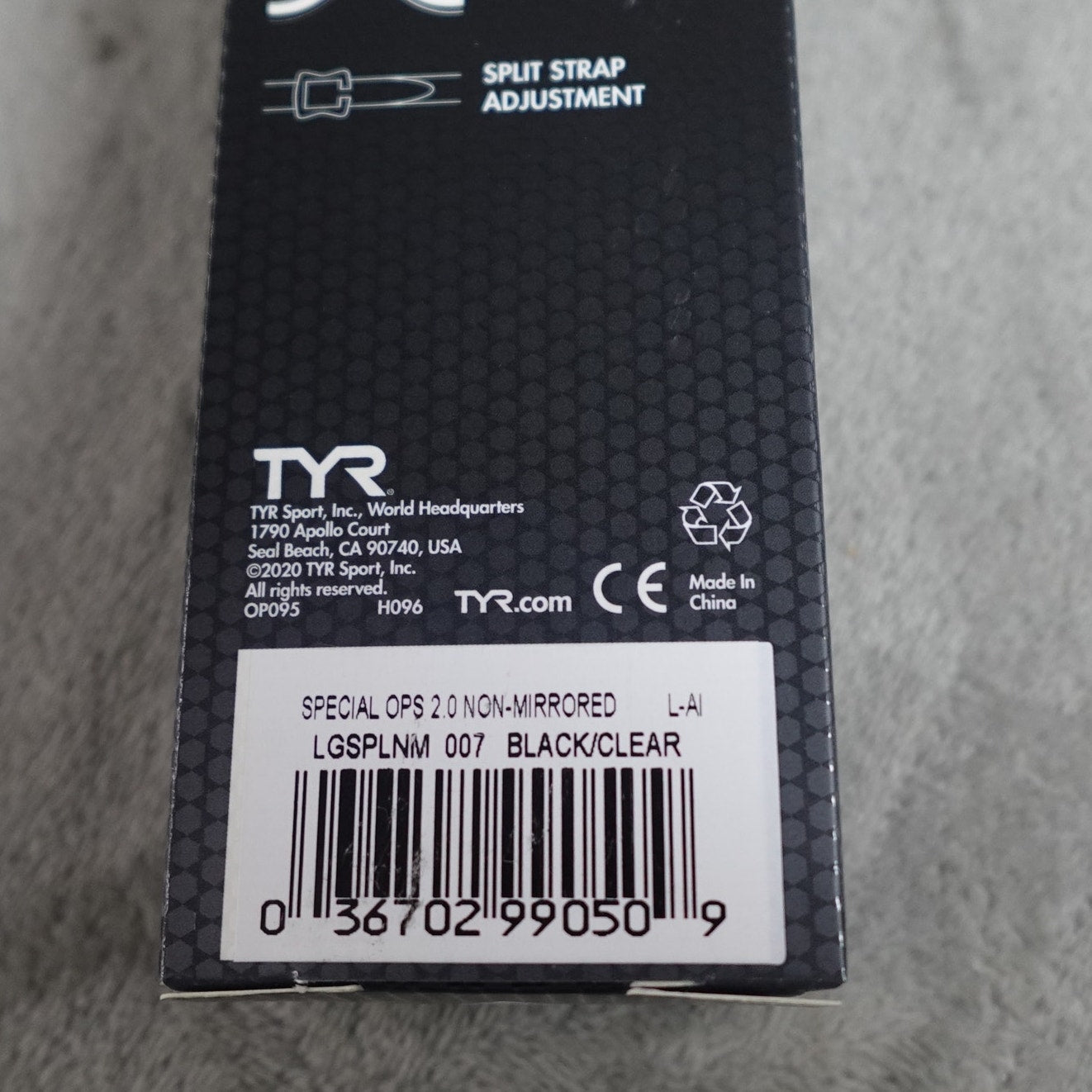 Lot of 2 TYR Special Ops 2.0 Adult Swim Goggles Black/Clear Anti-Fog New