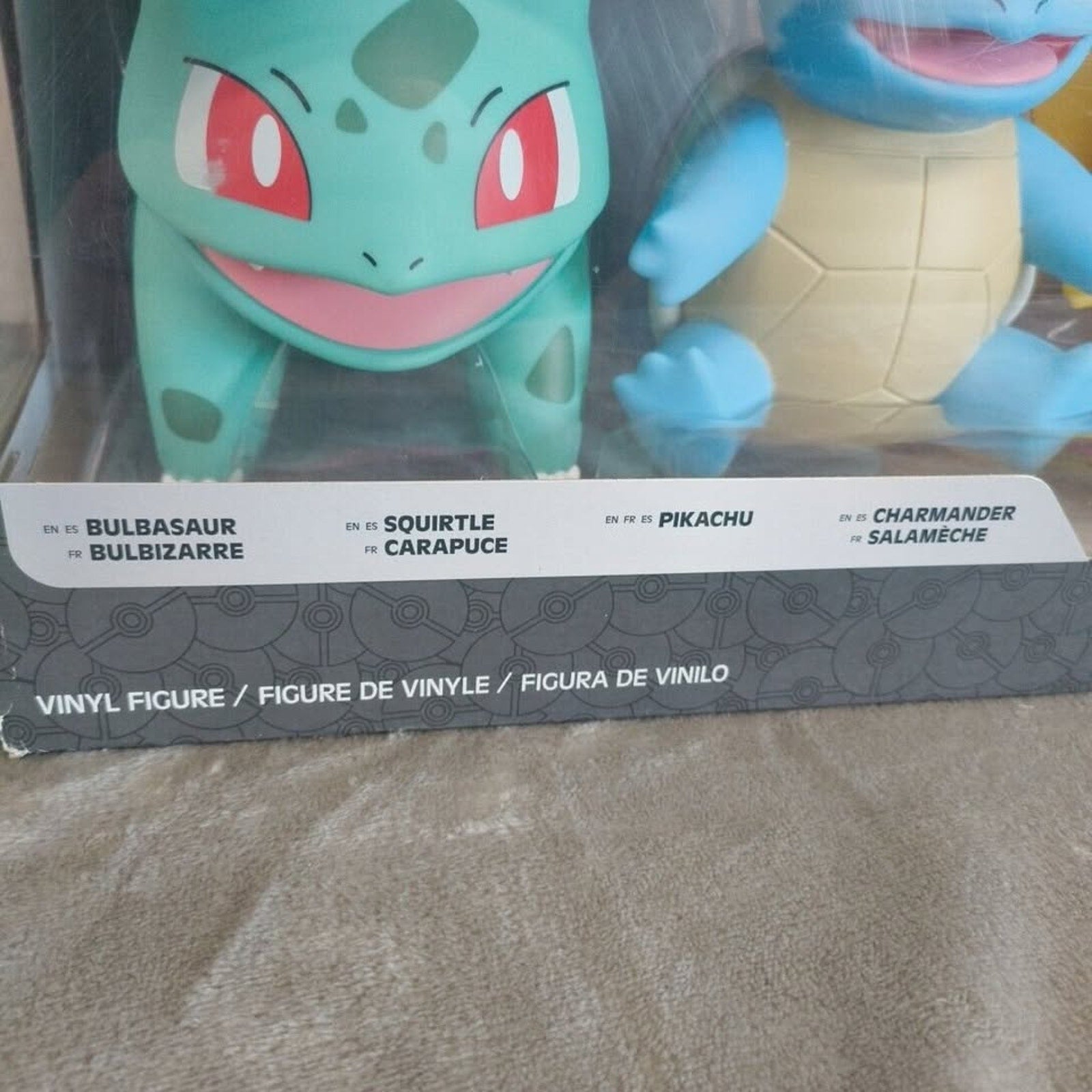 Open Box Pokemon Vinyl 8" Figures 4 Count Bulbasaur Squirtle Pikachu Charmander