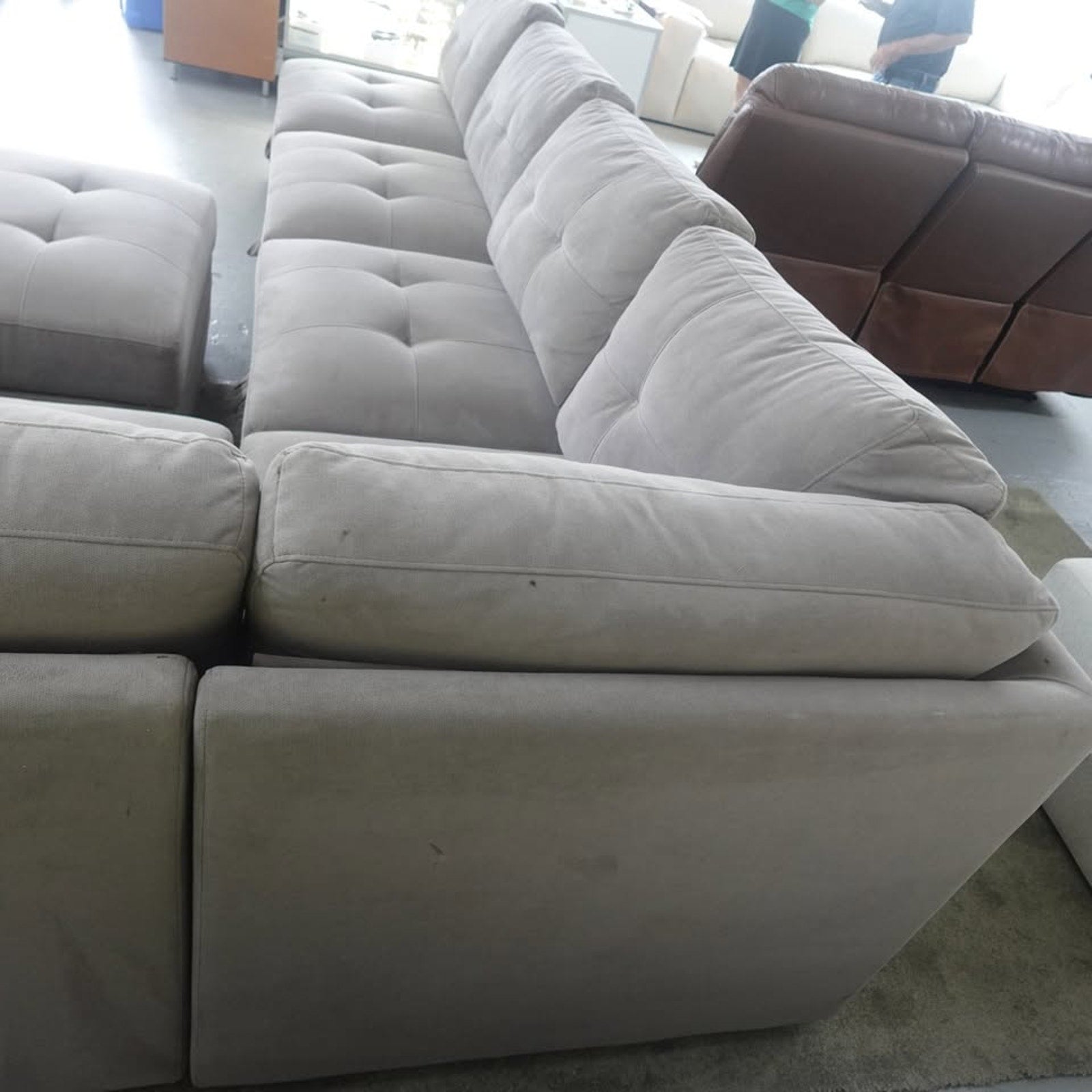 Vaughnn 6-piece Fabric Modular Sectional with Storage Gray