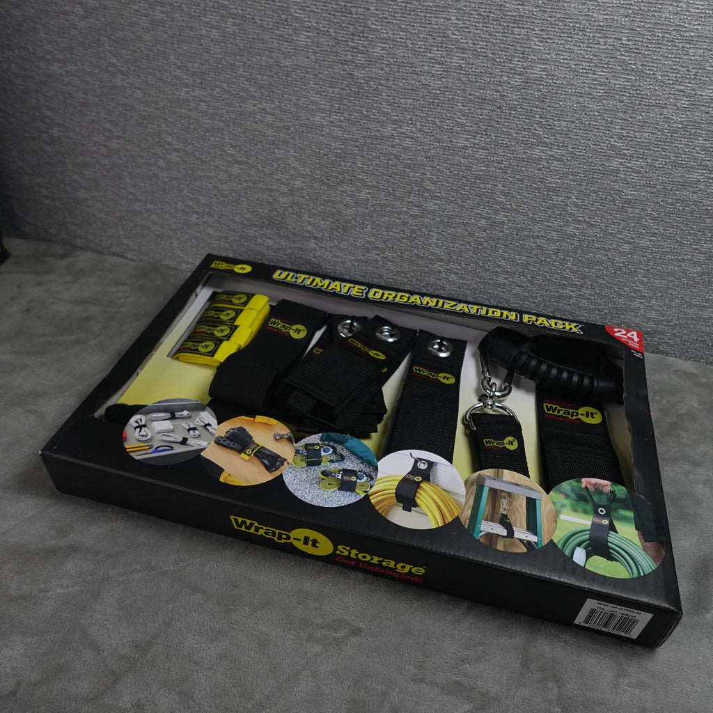 New Wrap-It Storage Ultimate Organization Pack 24 Piece Cable Ties Straps NEW 124-ULTORG-24