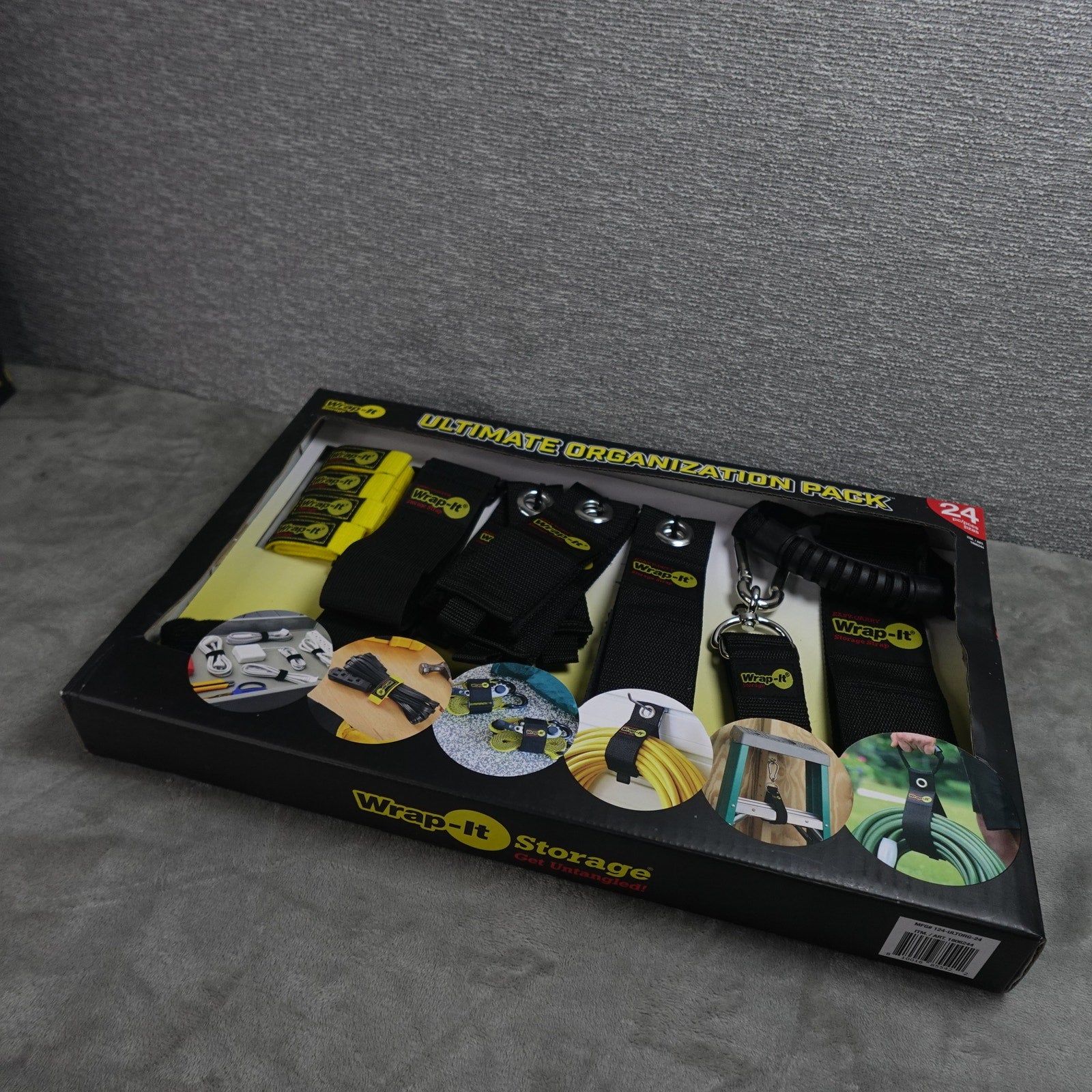 New Wrap-It Storage Ultimate Organization Pack 24 Piece Cable Ties Straps NEW 124-ULTORG-24