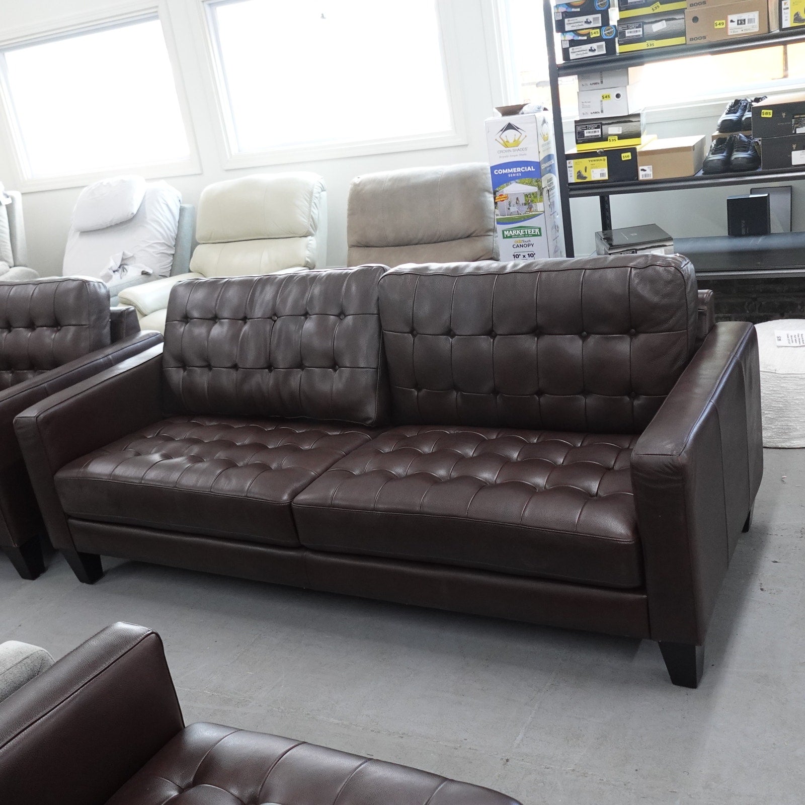 Carabella 3-piece Leather Set - Sofa, Loveseat, Chair