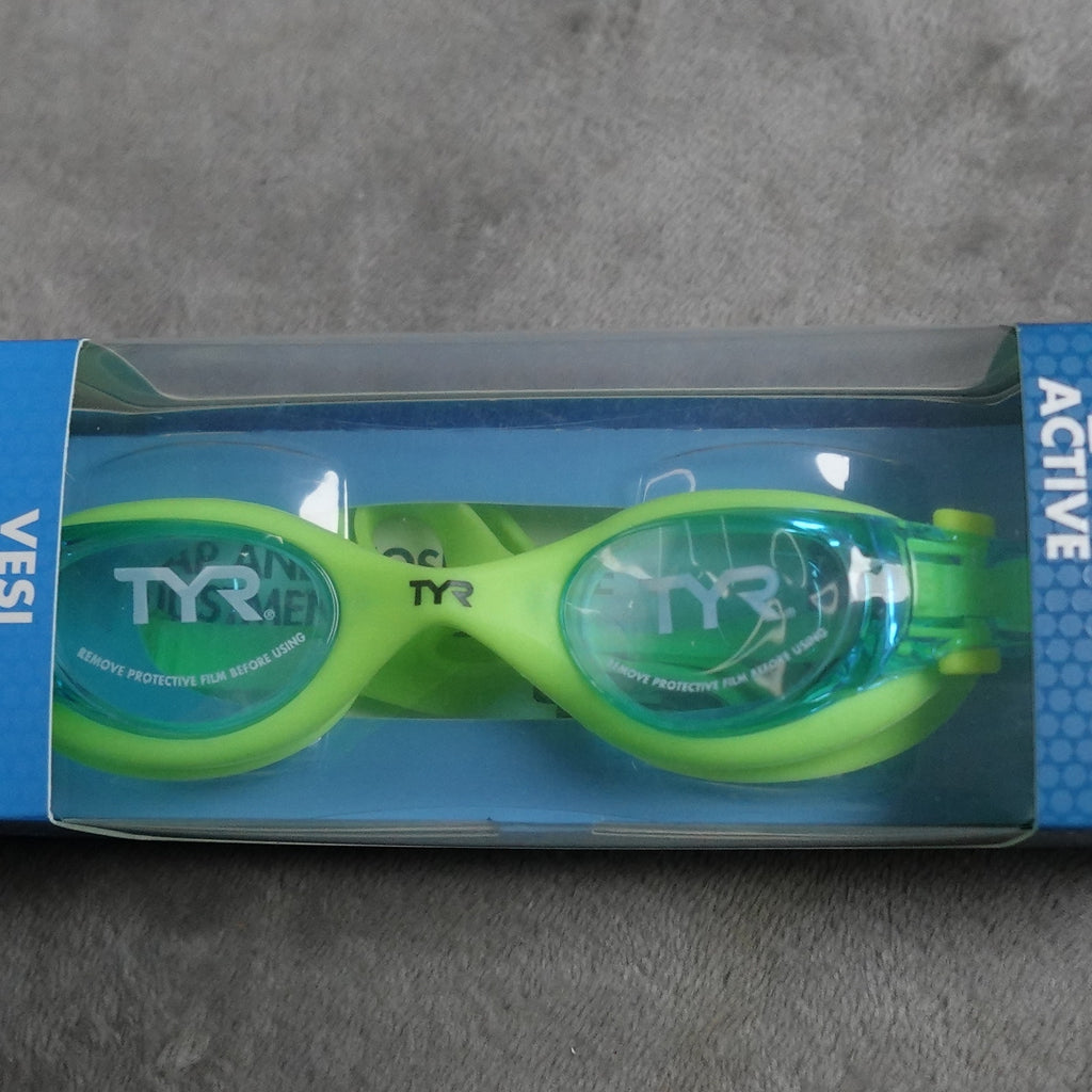 Lot of 3 TYR Vesi Junior Swim Goggles Blue Yellow New Sealed