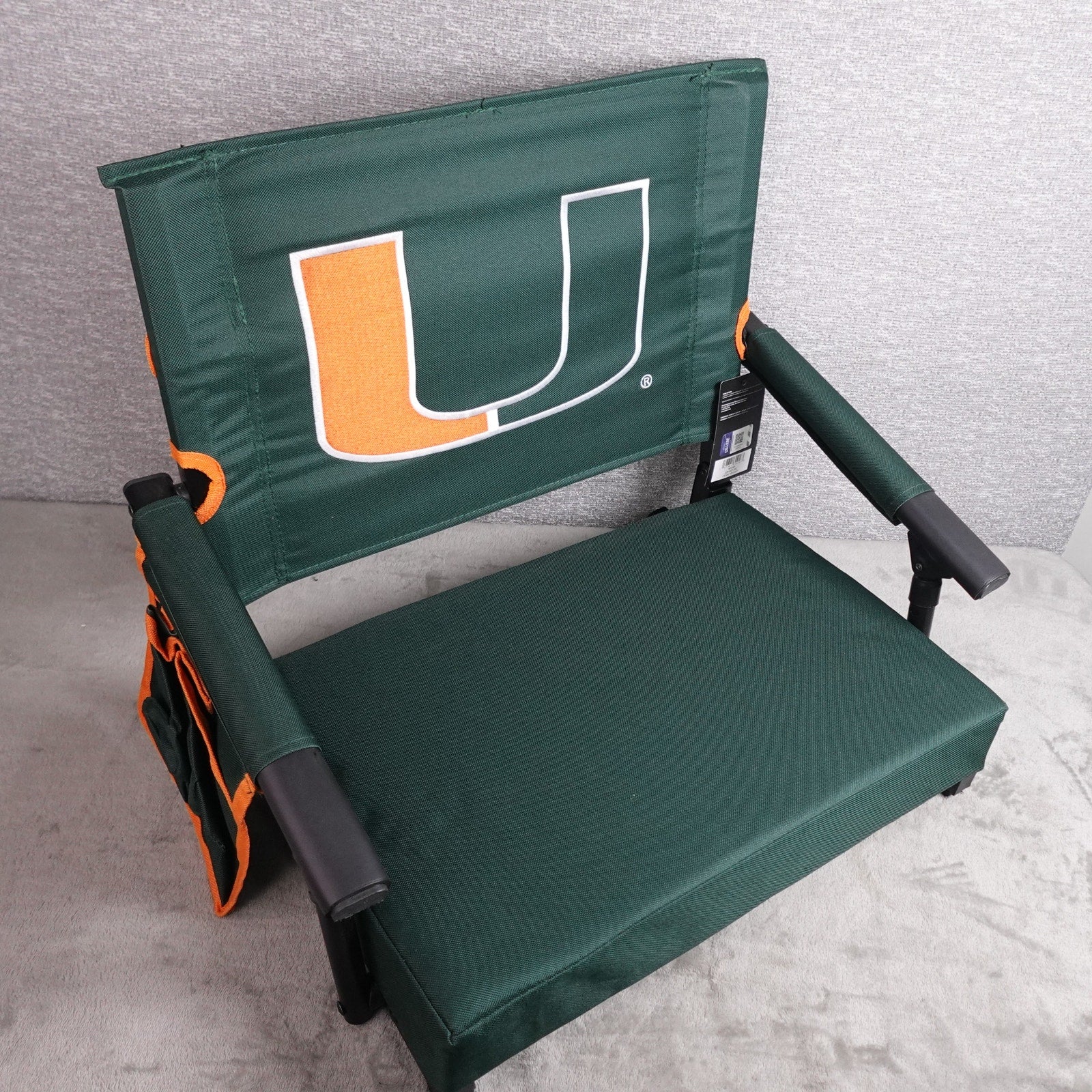 Logo Brands University of Miami Hurricanes Stadium Seat Chair Cushion Green