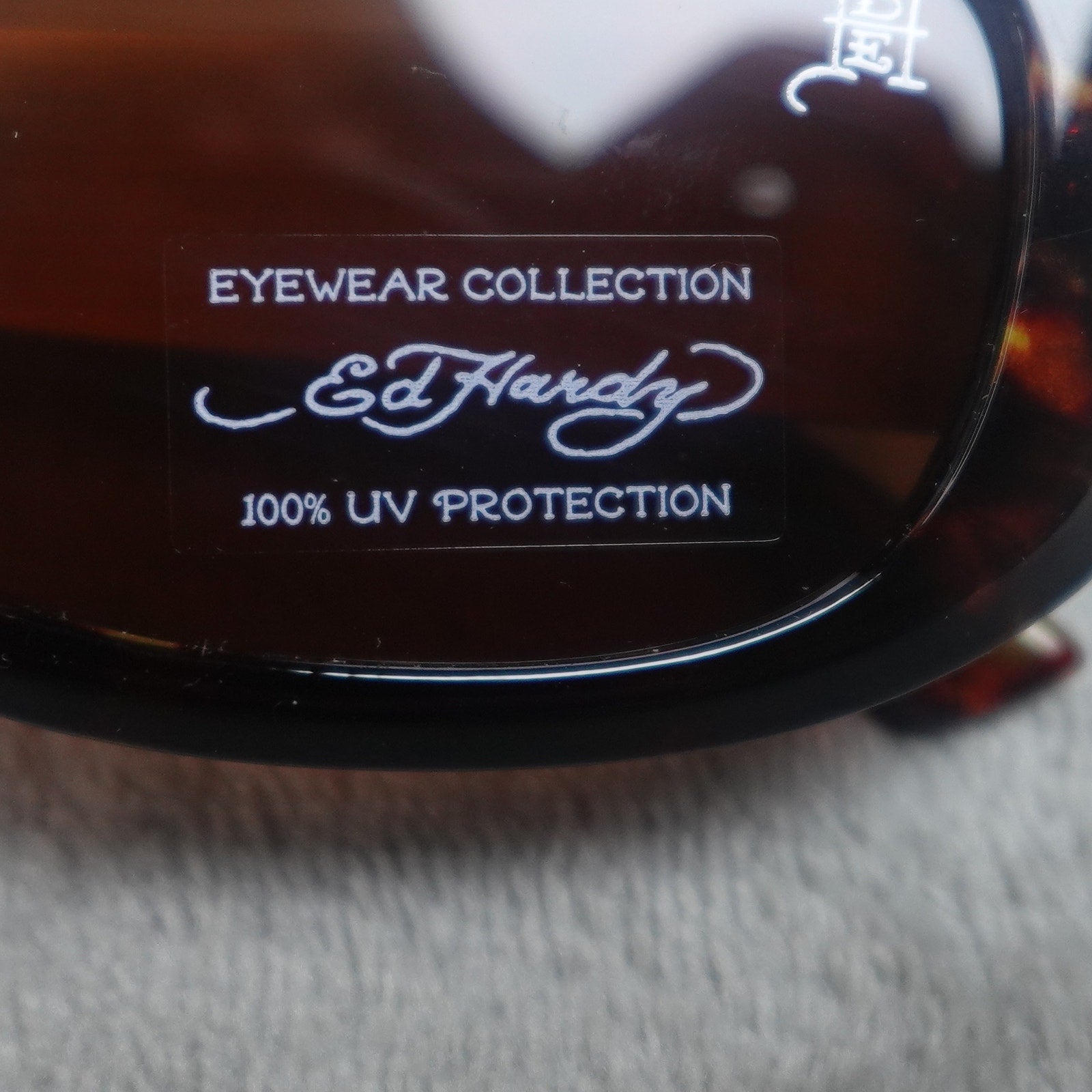 Ed Hardy Eternal Love Kabuki Sunglasses Brown Tortoise UV400 NEW