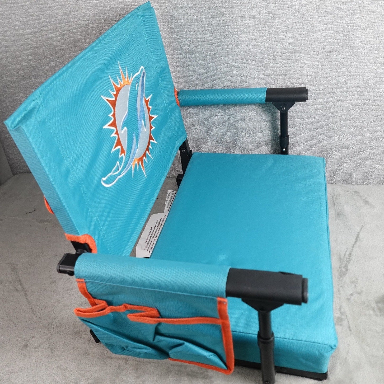 Logo Brands Miami Dolphins NFL Premium Stadium Seat Chair Cushion Blue