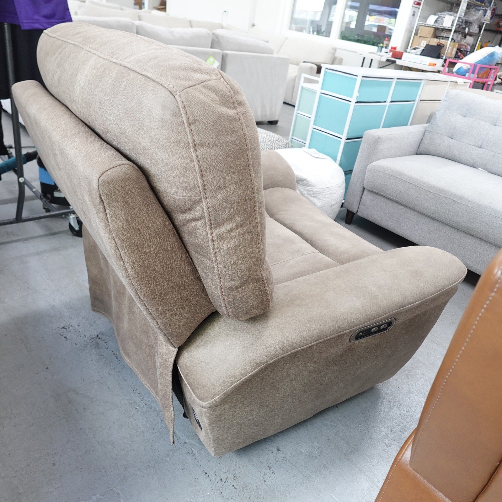 Barcalounger Fabric Power Glider Recliner with Power Headrest