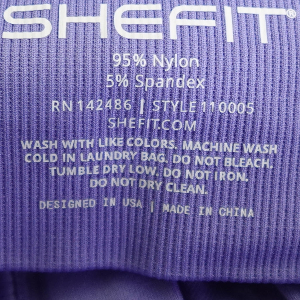 NWT SHEFIT 6Luxe Adjustable Sports Bra, Zip Front Low Impact No Wire Periwinkle