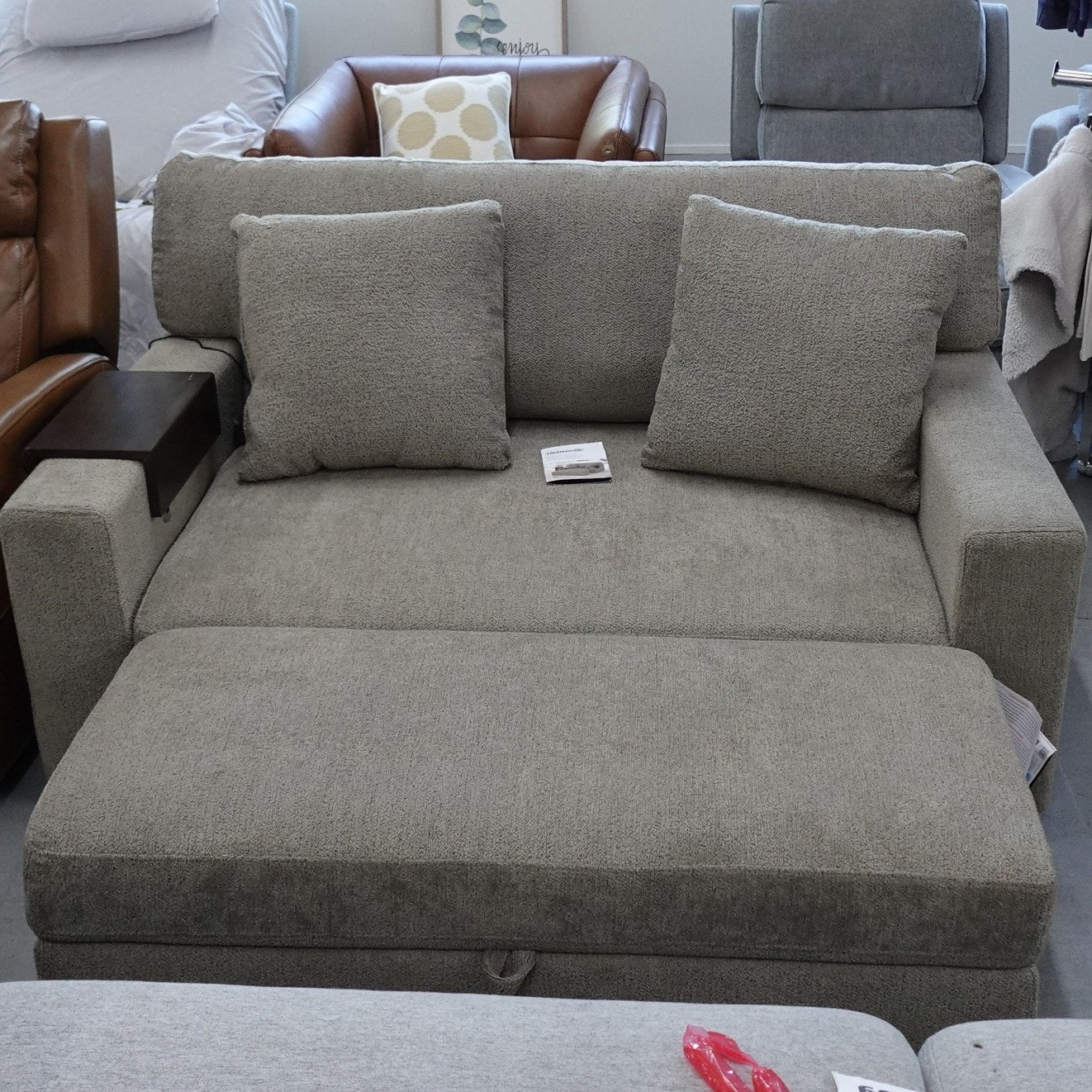 Thomasville Gilroy Fabric Oversized Storage Chair and Ottoman Lounge Chair Set
