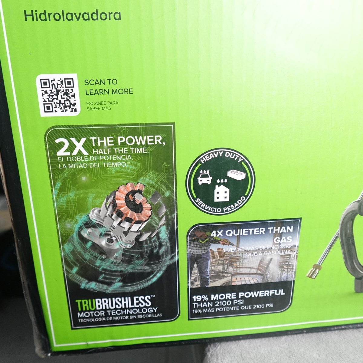 Greenworks 2500-PSI 2-GPM Cold Water Electric Pressure washer with 5 Spray Tips