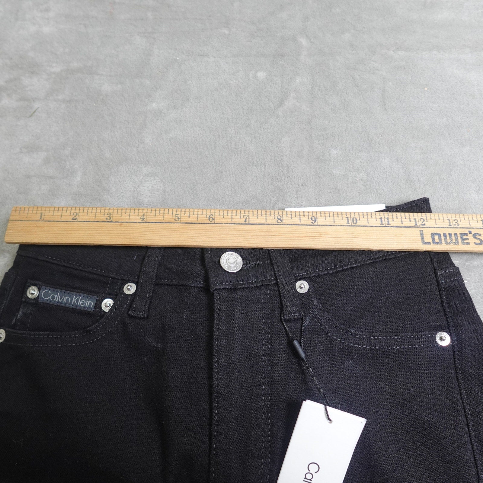Calvin Klein Jeans Women's Original Curvy High Rise Skinny Black Denim- W25