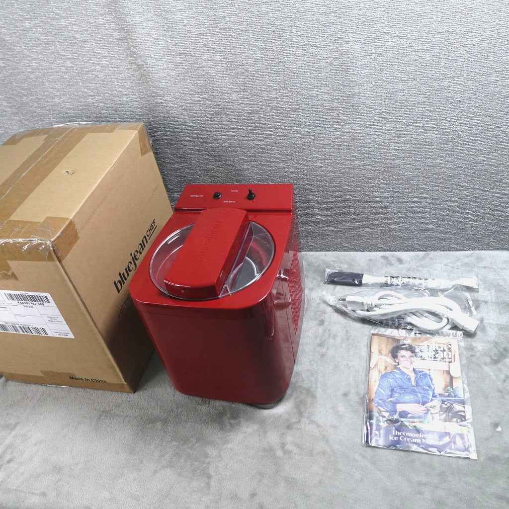 Blue Jean Chef 1 Qt Thermoelectric Ice Cream Maker Red Model SBJCTEIC100 NEW