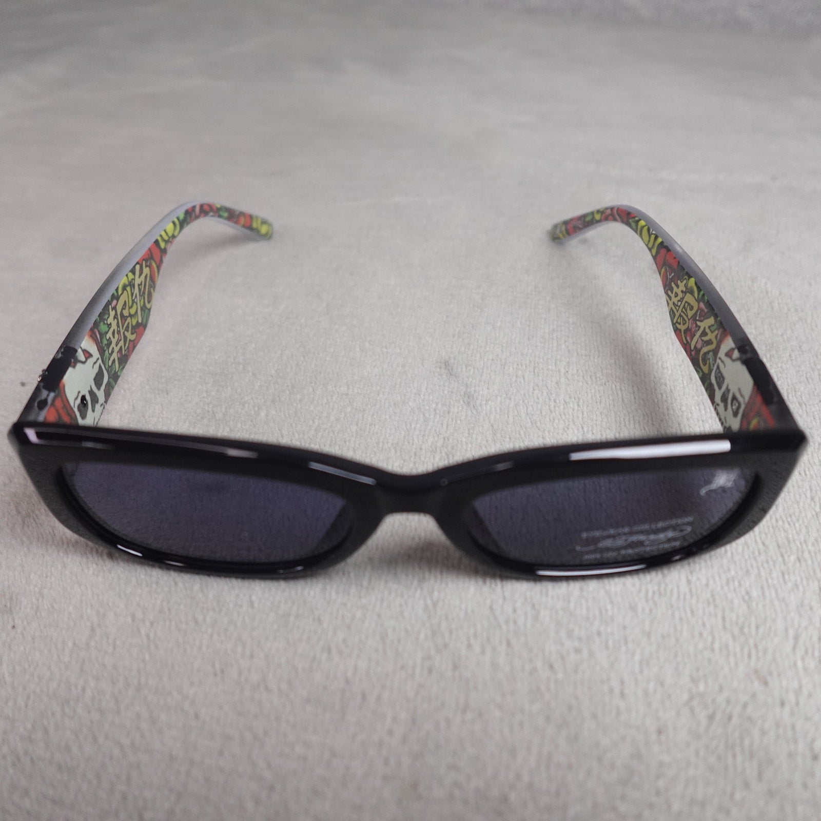 Ed Hardy Ed Kabuki Sunglasses Black UV400 Eternal Love NEW