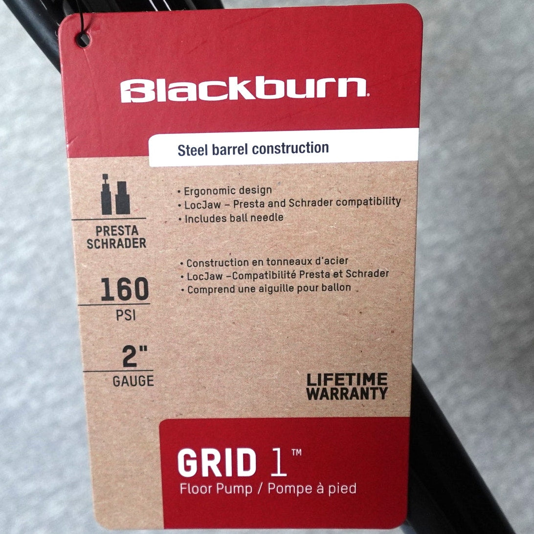Blackburn Grid 1 Floor Pump with Pressure Guage