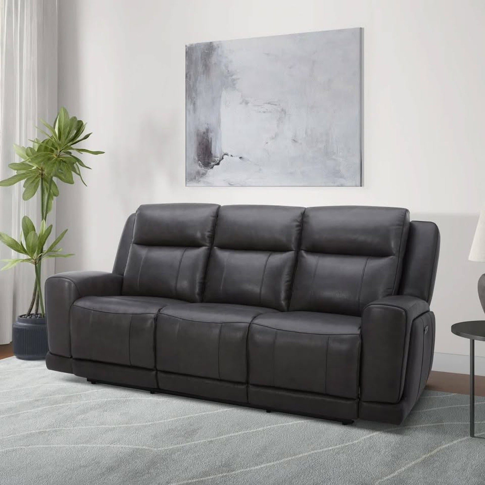 Lauretta Leather Power Reclining Sofa with Power Headrests