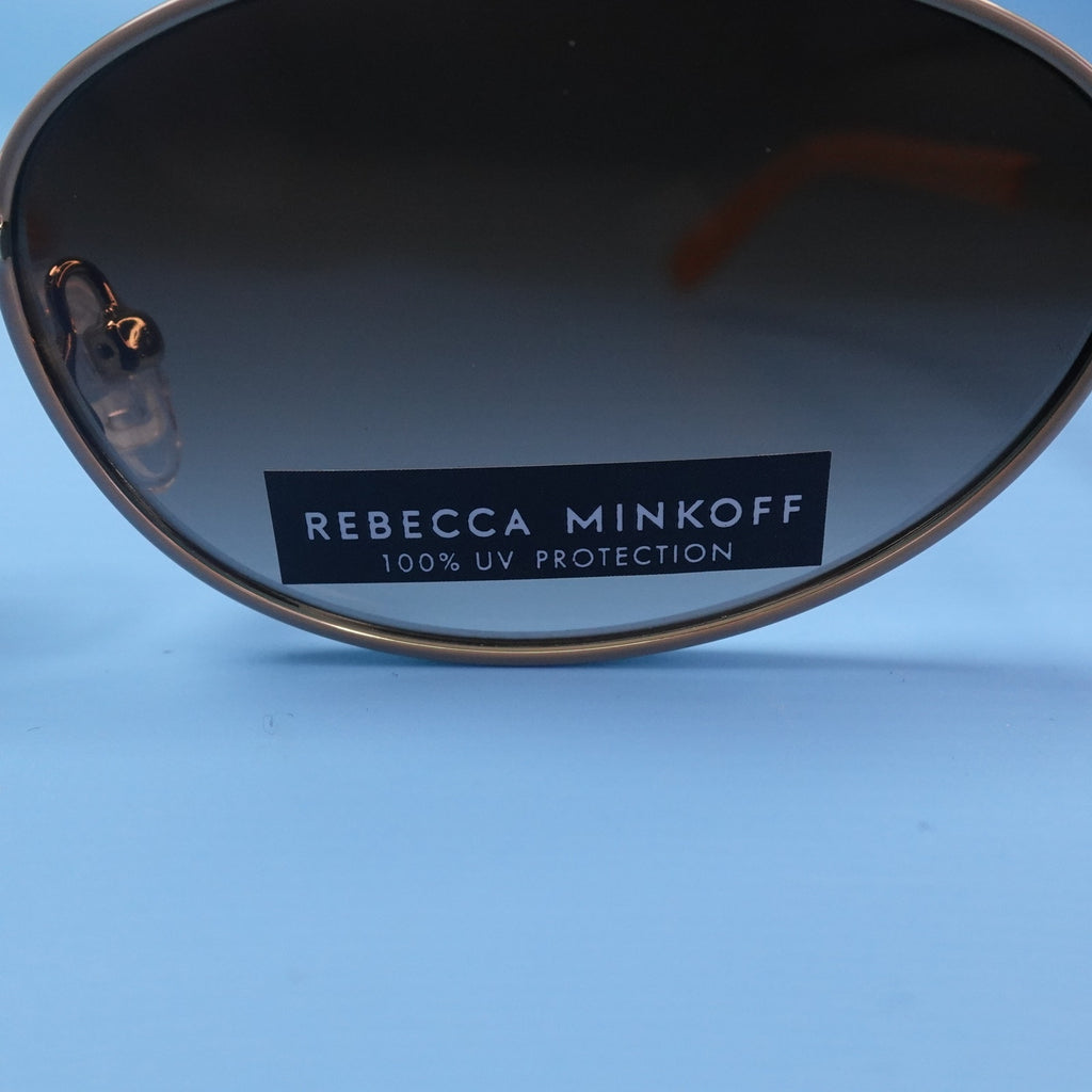Rebecca Minkoff Sunglasses Evangelyne Gold Frame & Pearl Arms 100% UV Protection