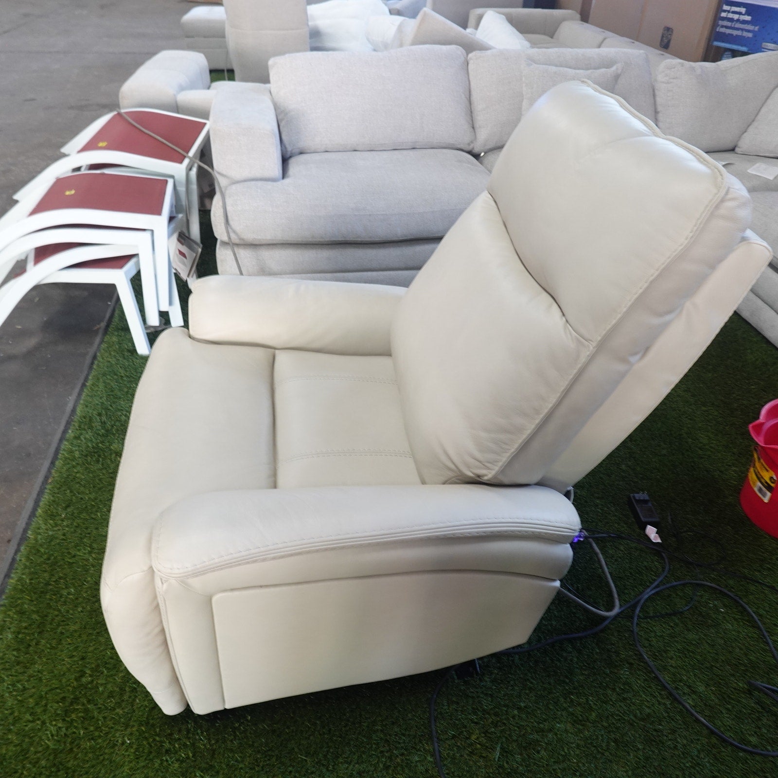 Sanders Leather Power Recliner with Power Headrest