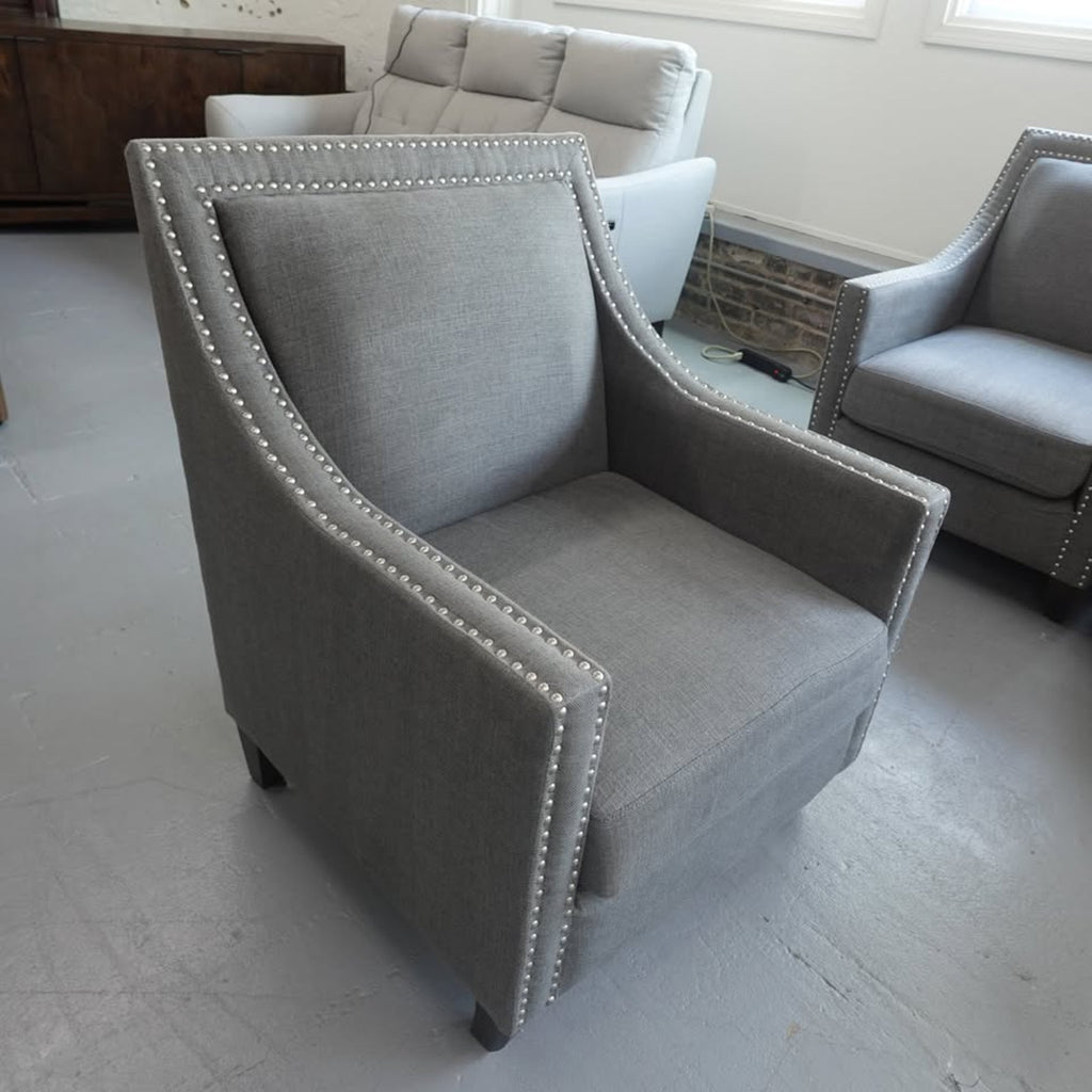 Aubree Fabric Accent Chair - Gray