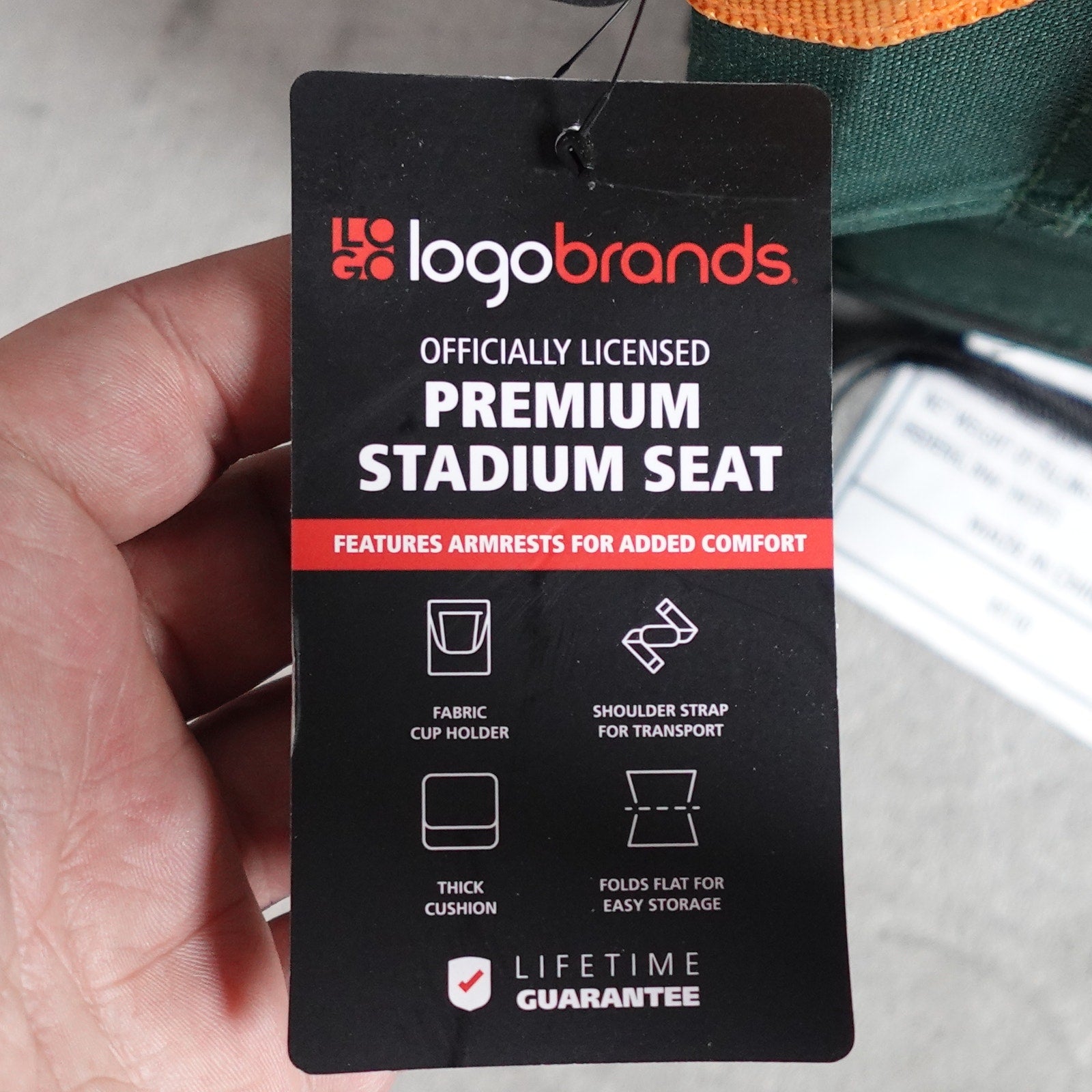 Logo Brands University of Miami Hurricanes Stadium Seat Chair Cushion Green