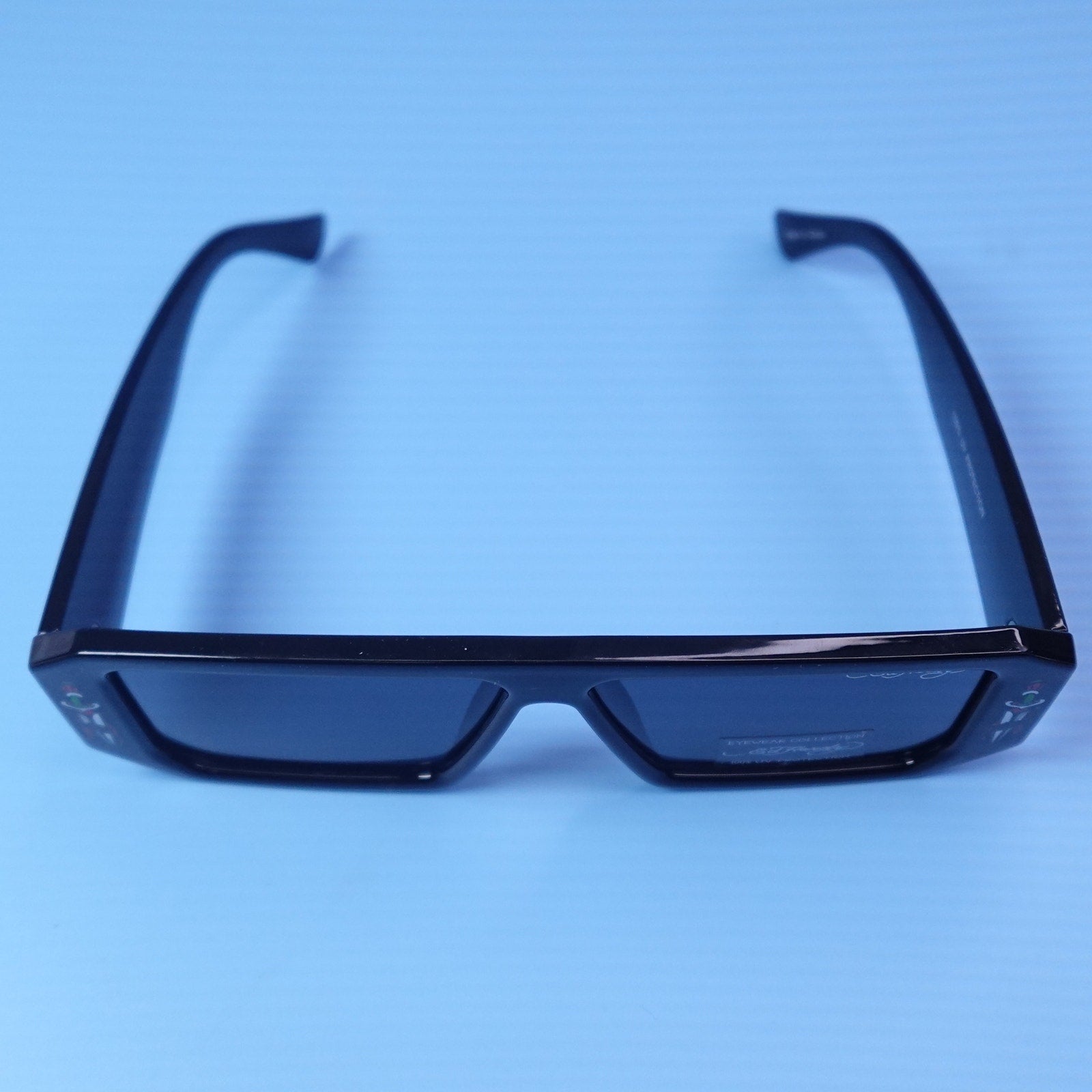 Ed Hardy El Tigre BK Sunglasses Black Rectangular UV Protection