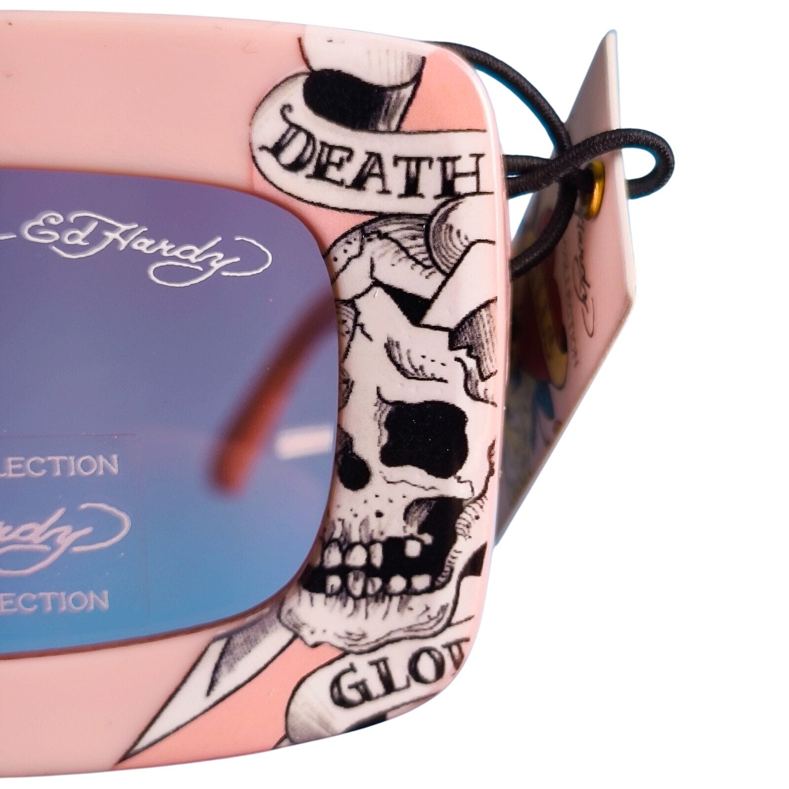 Ed Hardy Love Kills Slowly Collection Sunglasses UV Protective Vertex Skull Pink