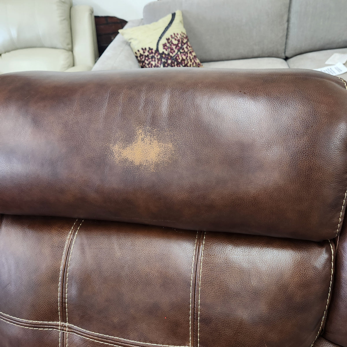 Used Concord 6-Piece Leather Power Reclining Sectional with Power Headrests