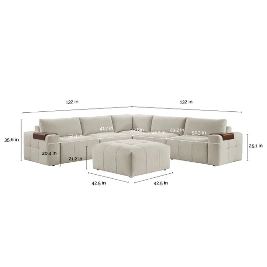 COMING SOON! Paige 6-piece Modular Fabric Sectional