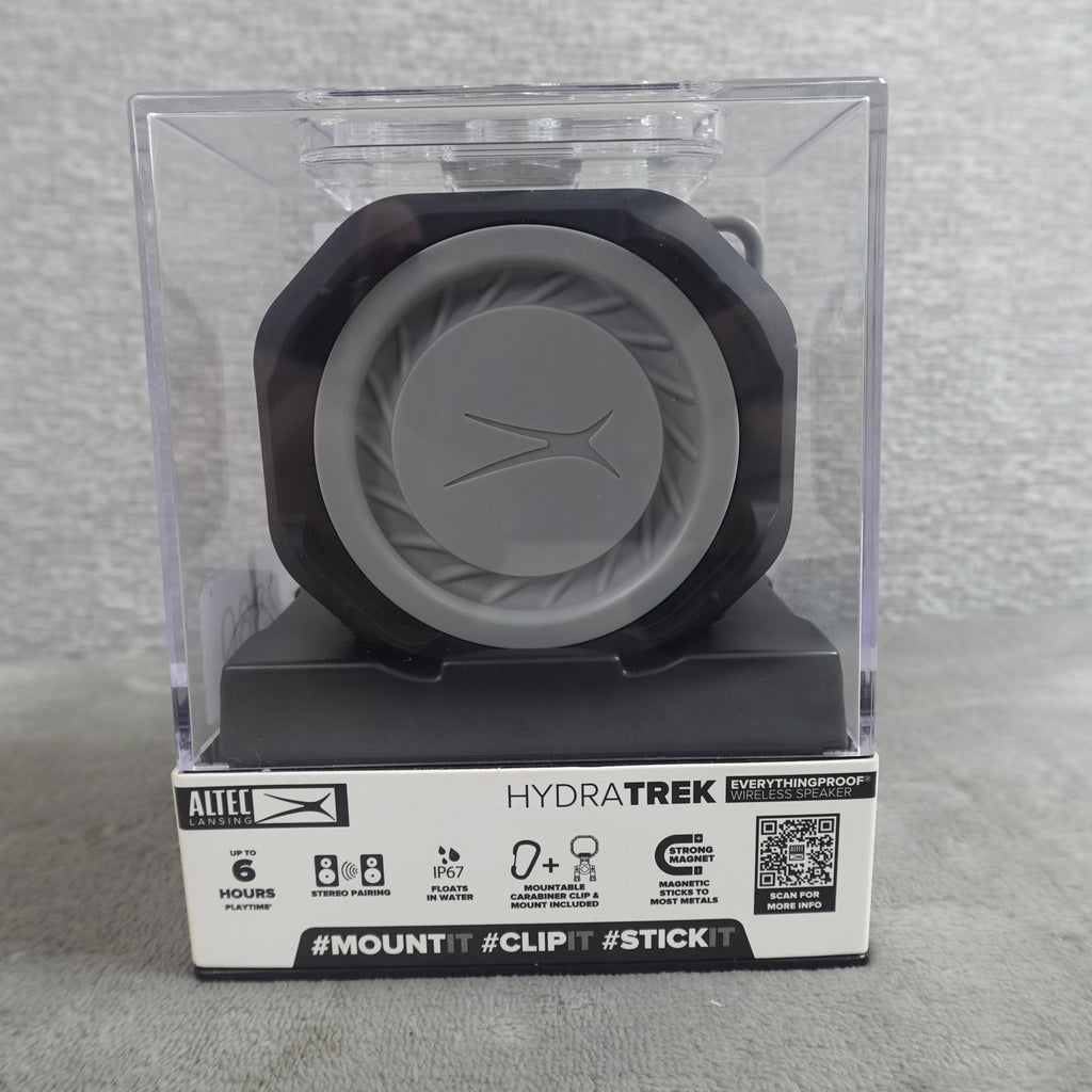 Altec Lansing HydraTrek Bluetooth Wireless Speaker IP67 Waterproof Gray NEW