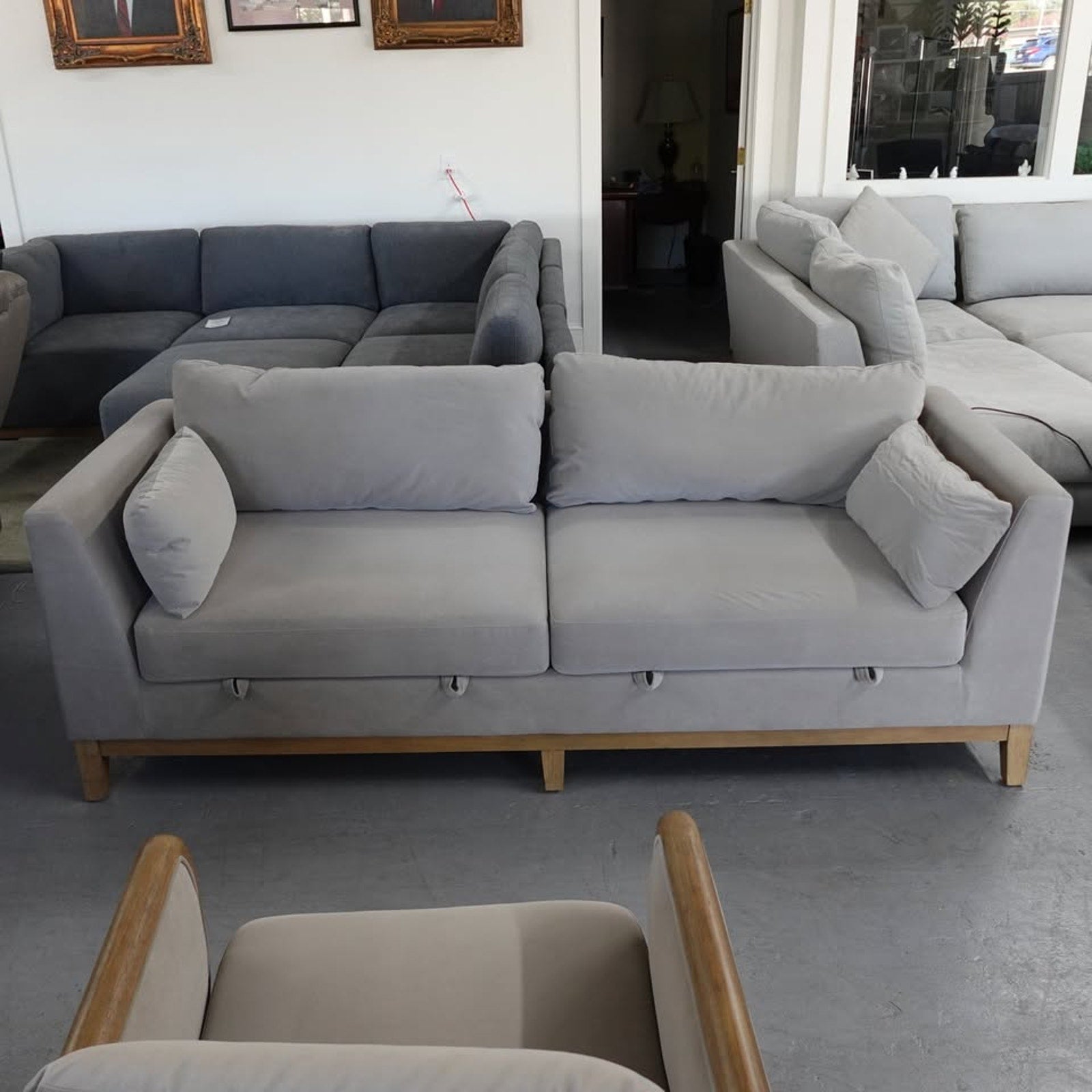 Mokena Fabric Sofa & Accent Chair Set - Gray