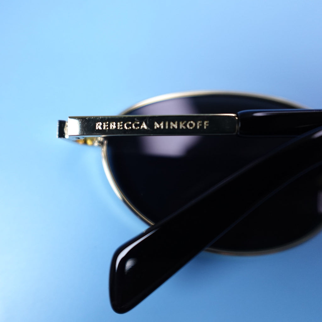 Rebecca Minkoff evangelyne Sunglasses Gold/Black 100% UV Protection