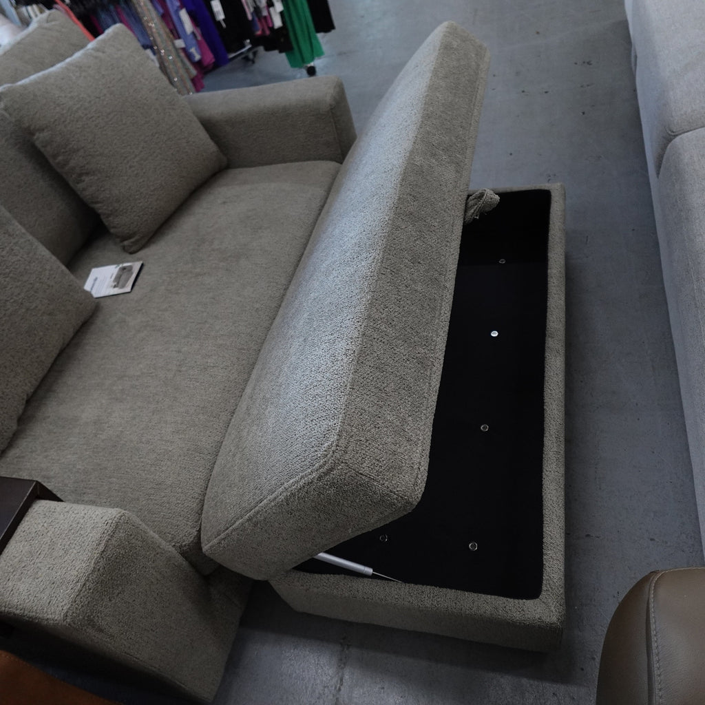 Thomasville Gilroy Fabric Oversized Storage Chair and Ottoman Lounge Chair Set