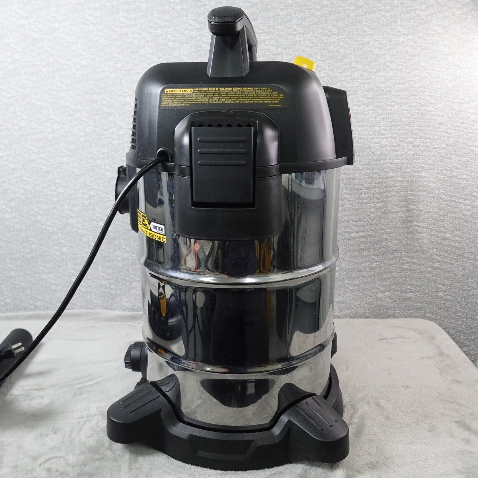 DEWALT DXV08S-QTA 8 Gallon 4HP StealthSonic Wet Dry Vacuum Stainless Steel