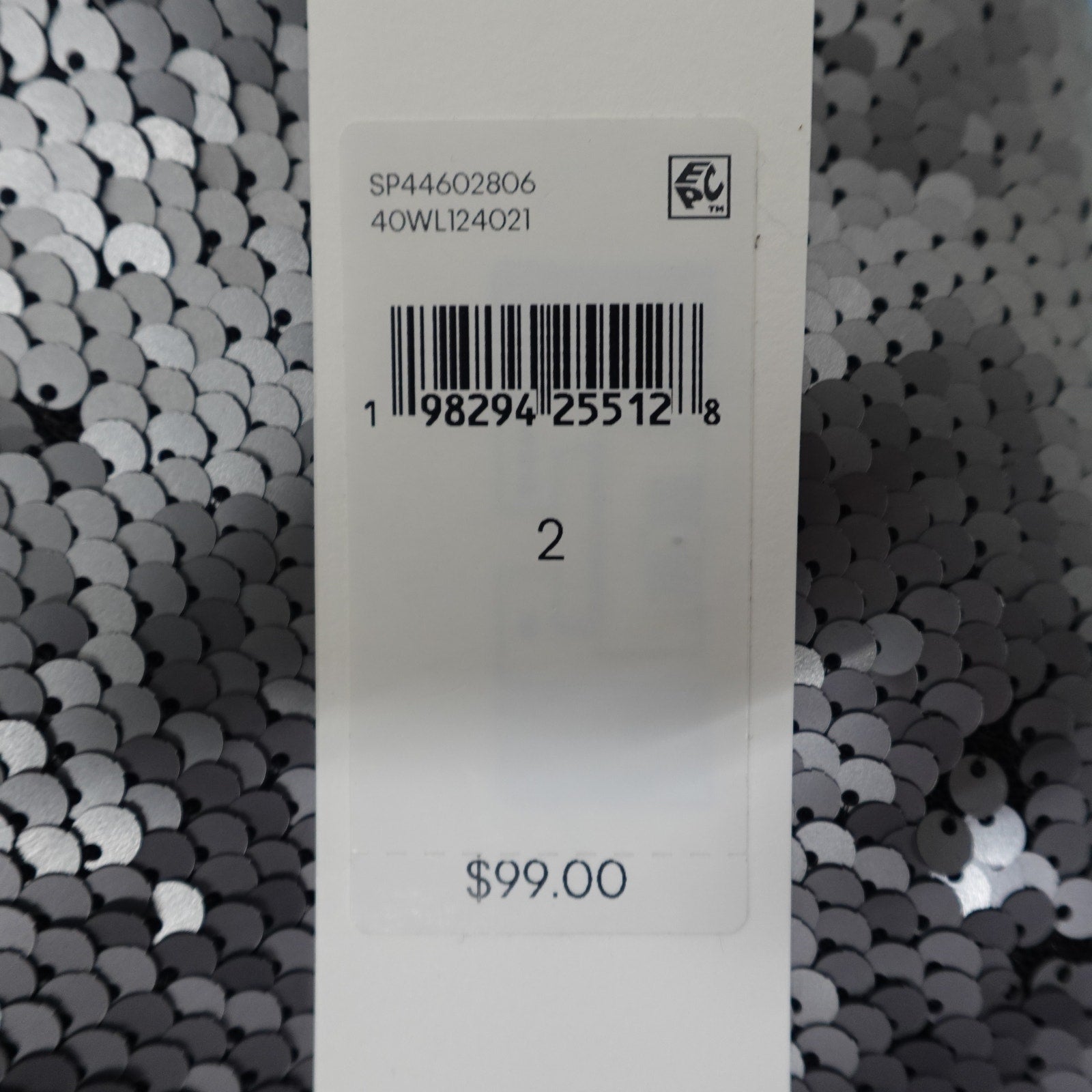 Calvin Klein Women's Sequin Tank Top Dark Gray - Size 2