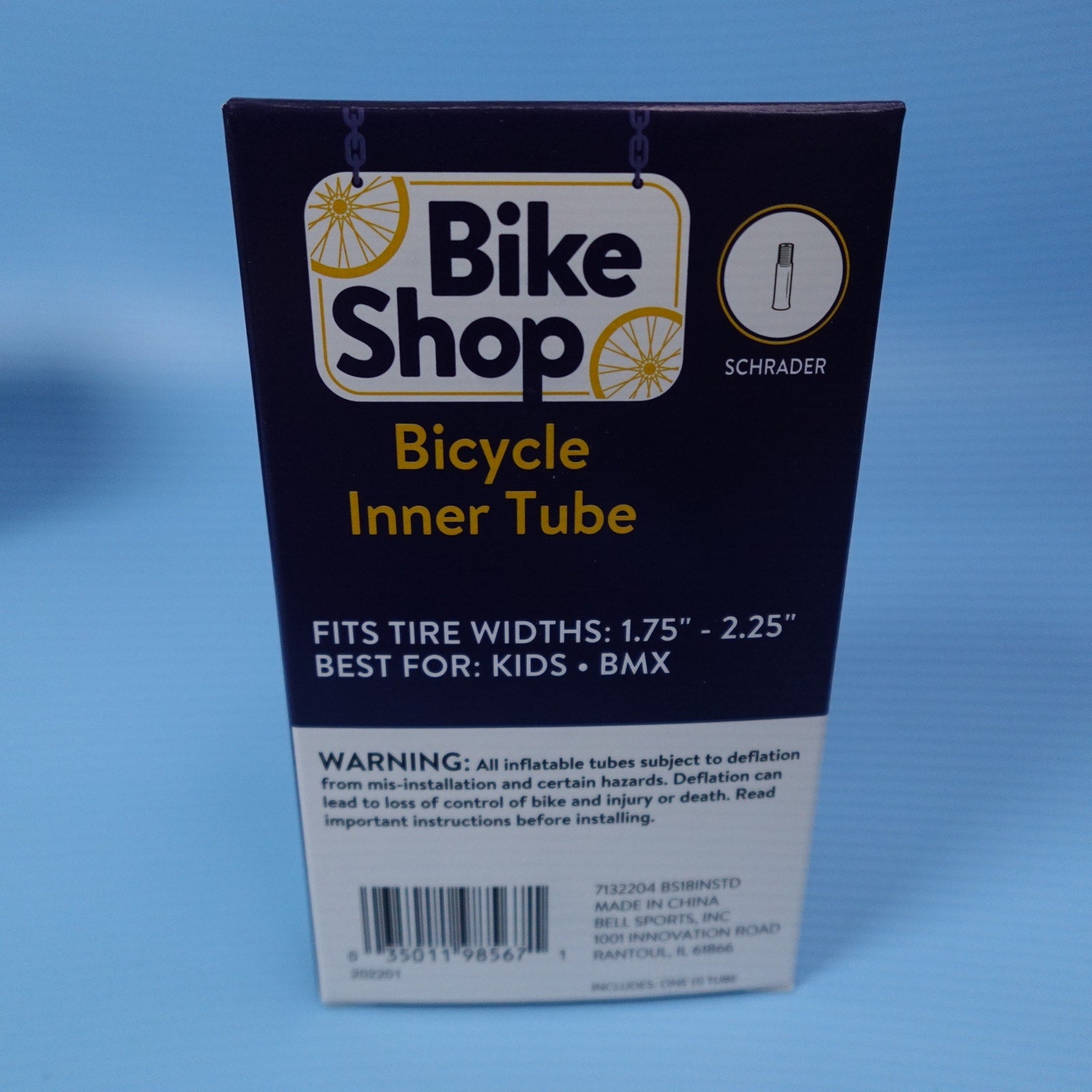 Bike Shop 18" Bicycle Inner Tube Schrader Valve 1.75-2.25 Kids BMX