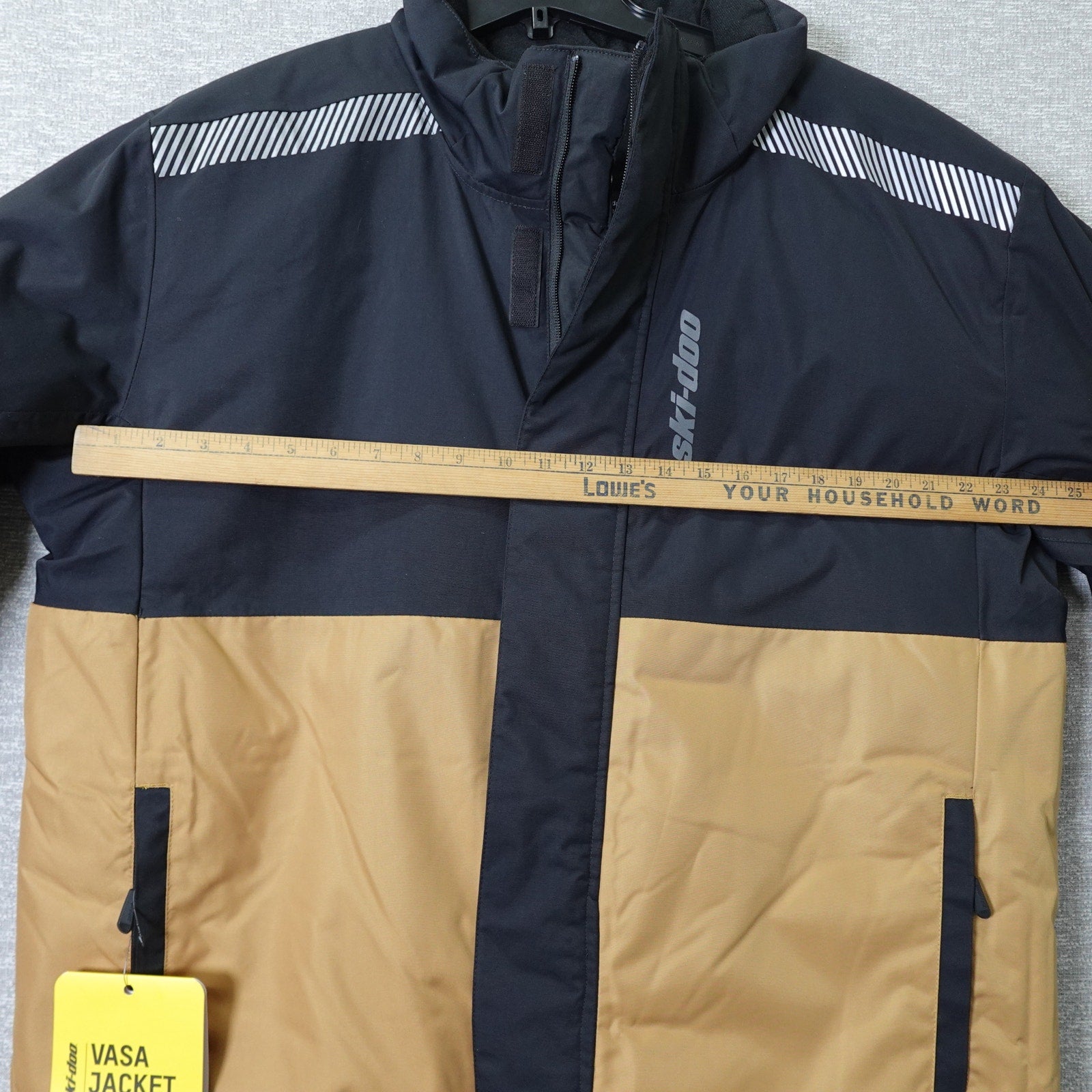Ski-Doo Mens Vasa Snowmobile Jacket Khaki Brown - XL