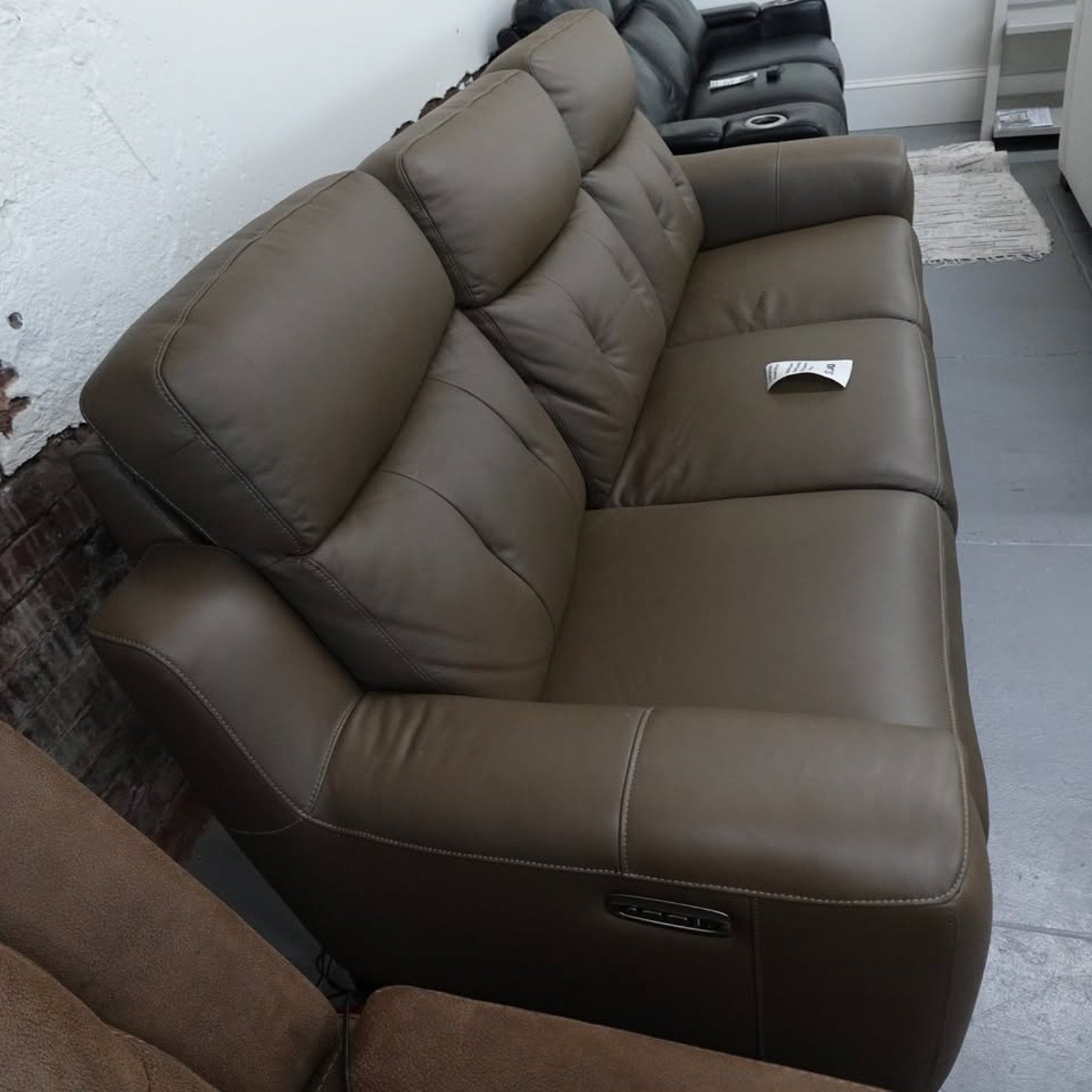 Malibu Leather Power Reclining Sofa with Power Headrests