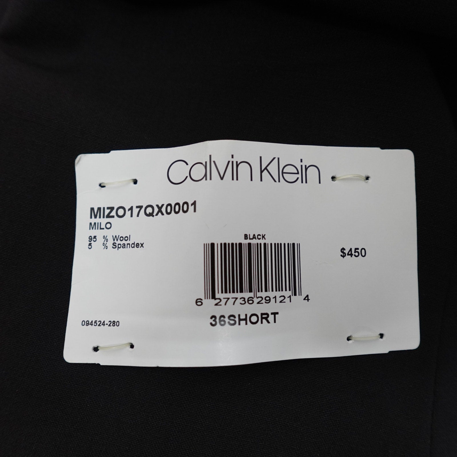 Calvin Klein Skinny Fit Black Suit Jacket - 36 Short