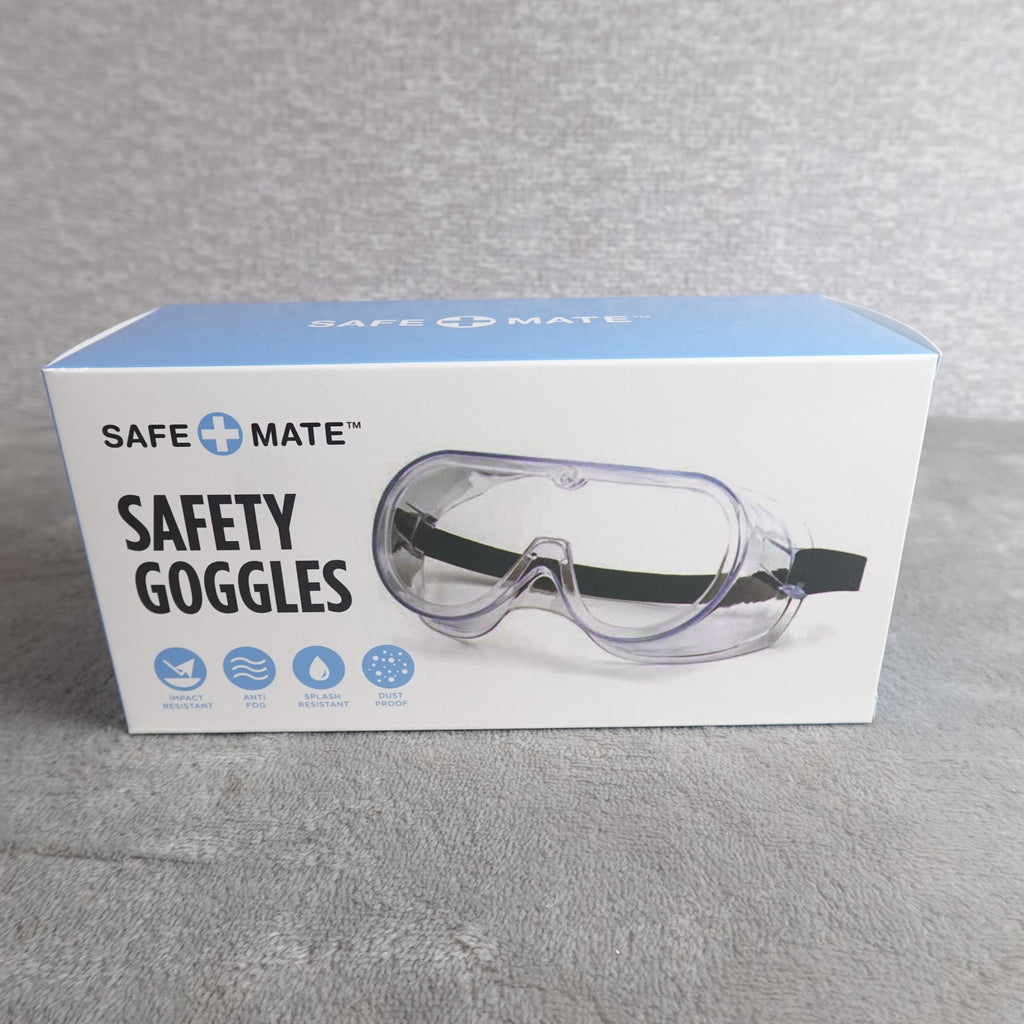 Safe+Mate Safety Goggles Clear Anti-Fog Impact Resistant Eye Protection NEW