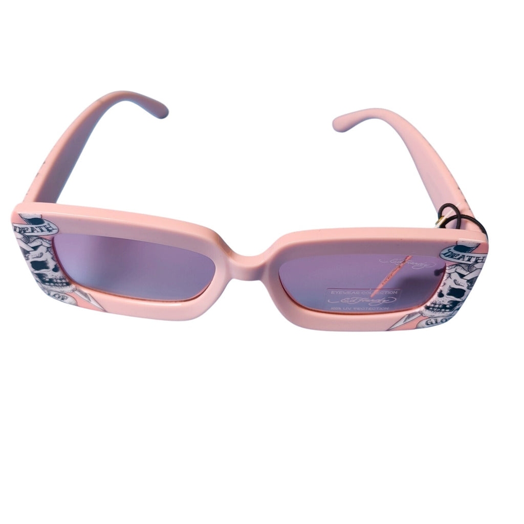 Ed Hardy Love Kills Slowly Collection Sunglasses UV Protective Vertex Skull Pink