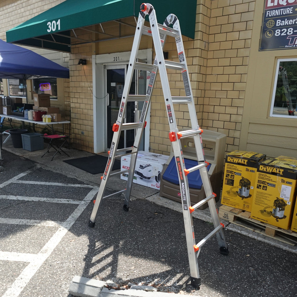 Little Giant MegaLite Multi-Position Ladder with Storage Rack