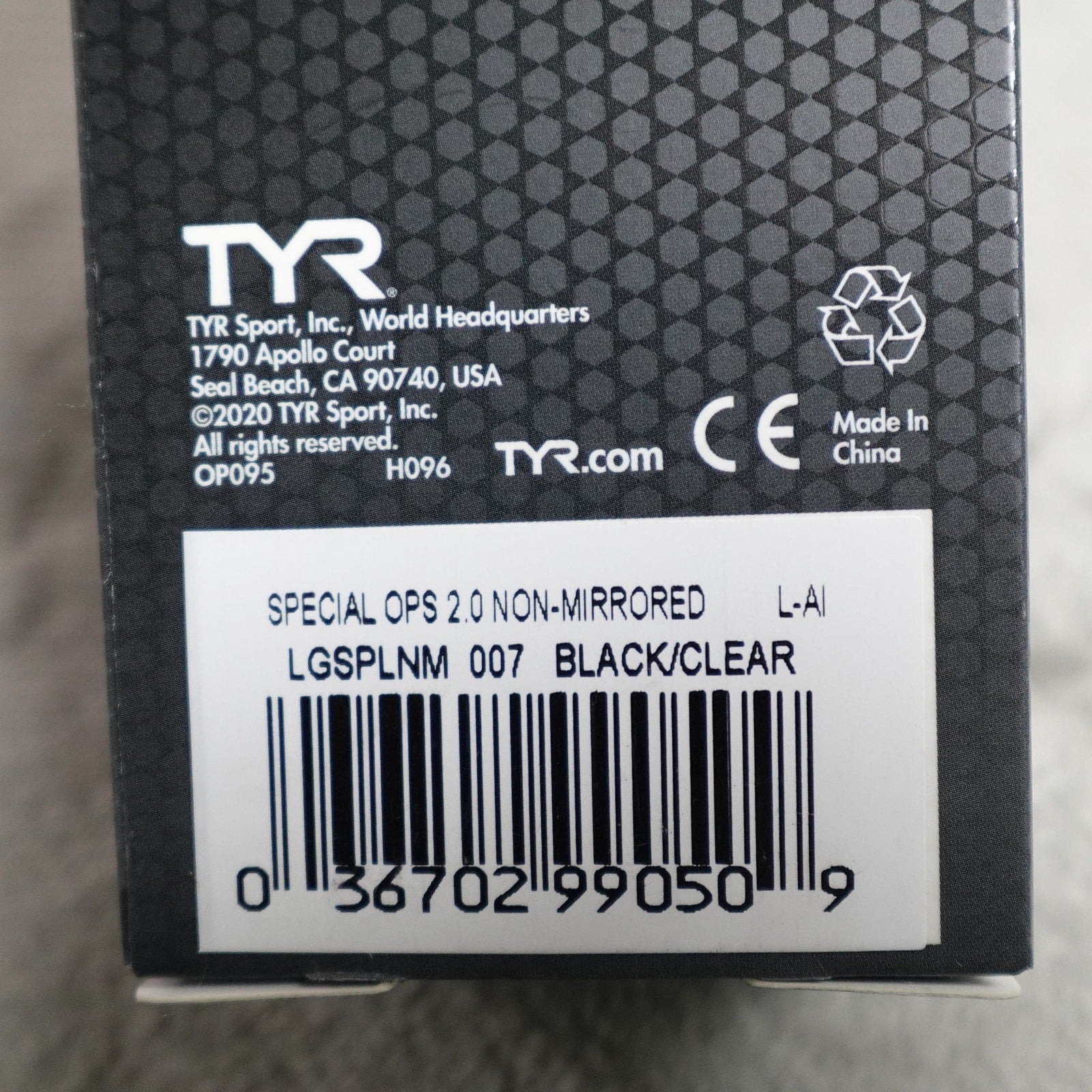 Lot of 2 TYR Special Ops 2.0 Adult Swim Goggles Black/Clear New