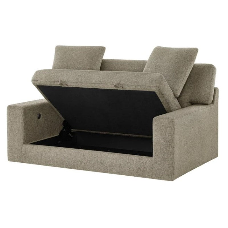 Thomasville Gilroy Fabric Oversized Storage Chair and Ottoman Lounge Chair Set