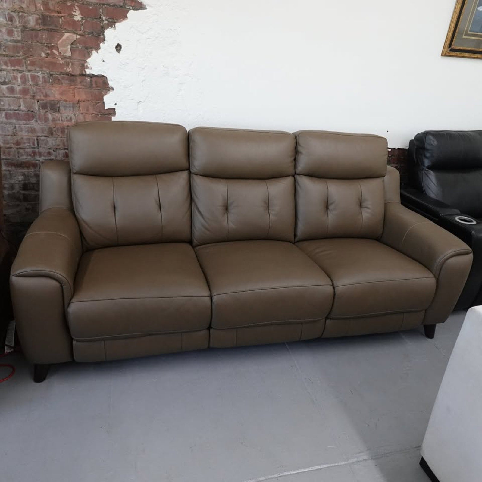 Malibu Leather Power Reclining Sofa with Power Headrests