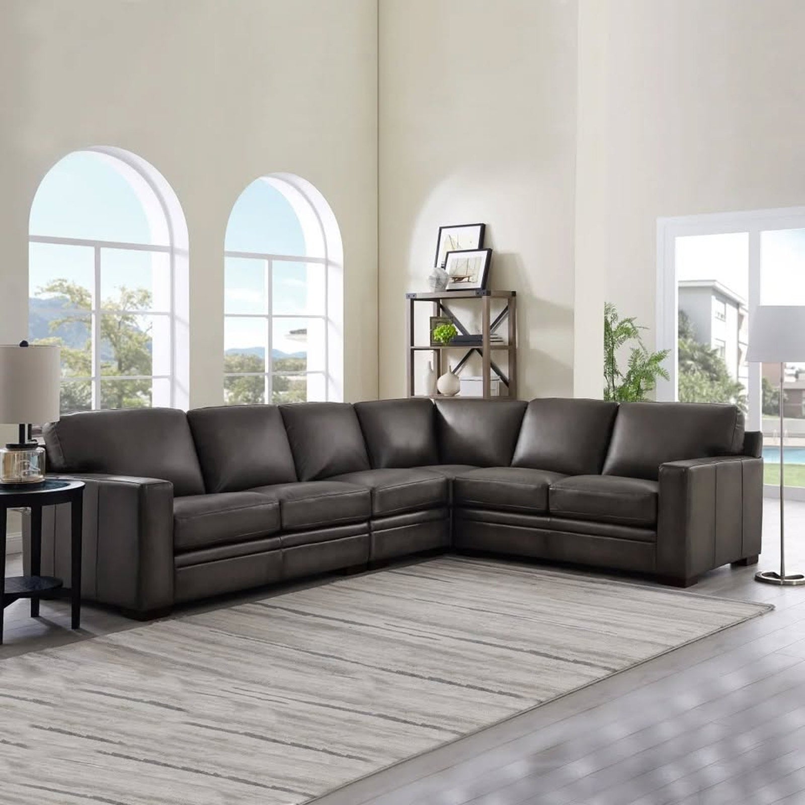 Luca 4-piece Top Grain Leather Sectional