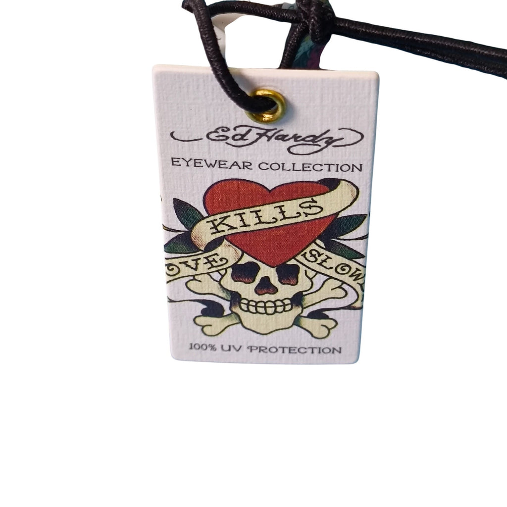Ed Hardy Love Kills Slowly Carnivore Skulls Sunglasses 100% UV Protection