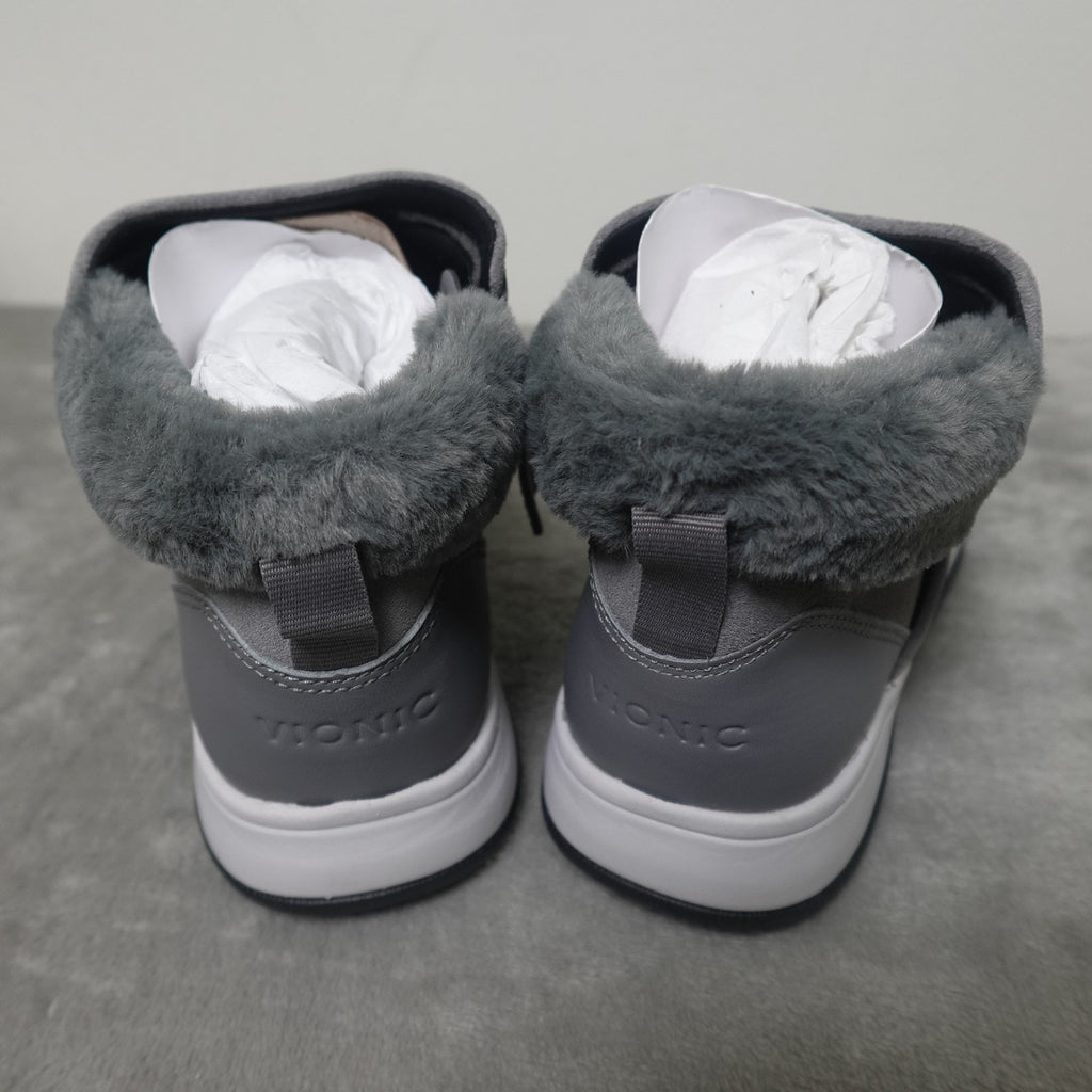 Vionic Norwood Faux Fur Ankle Boots Charcoal Women’s 7 M New w/ Box