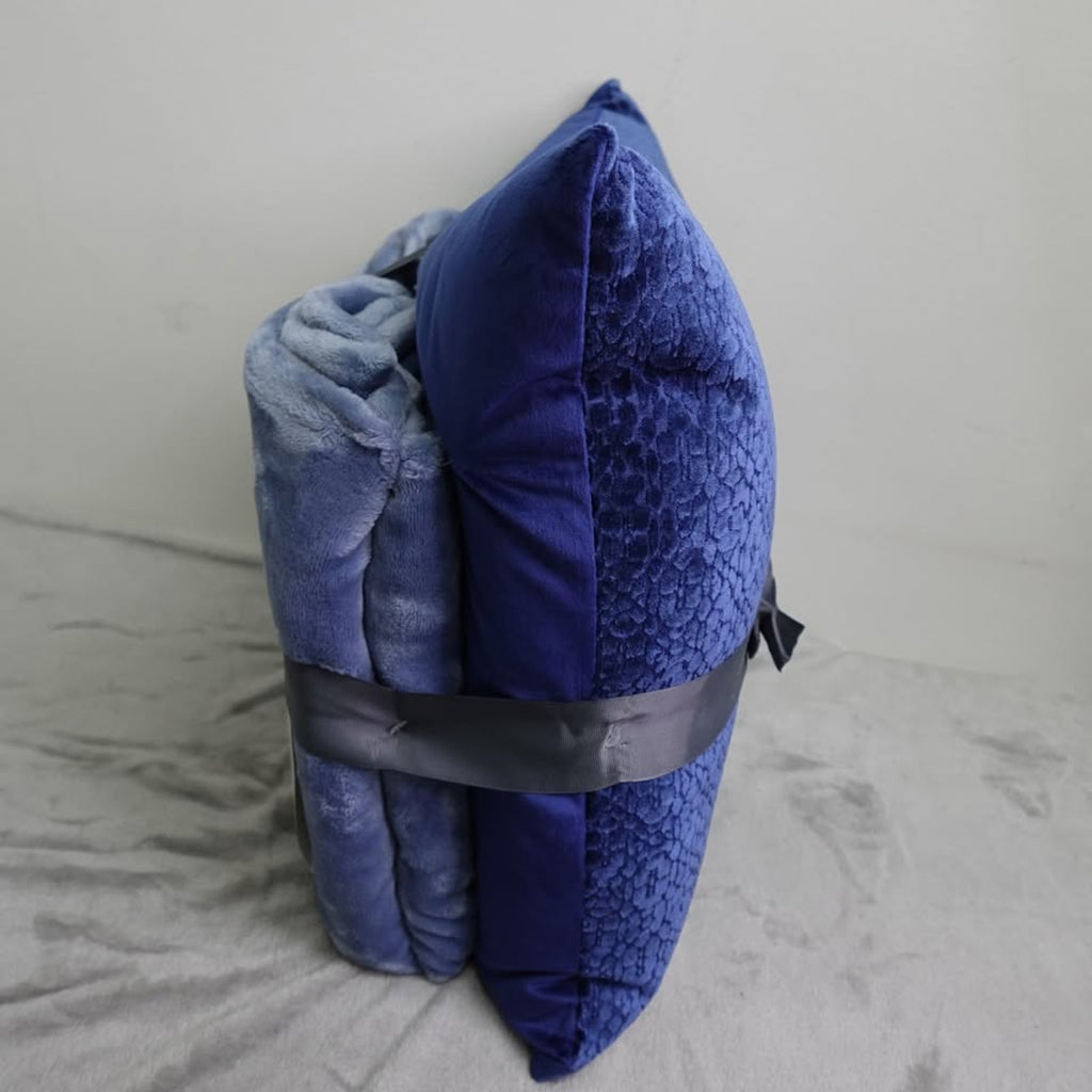Sheffield Home Decorative Pillow Throw Set - Dusty Blue